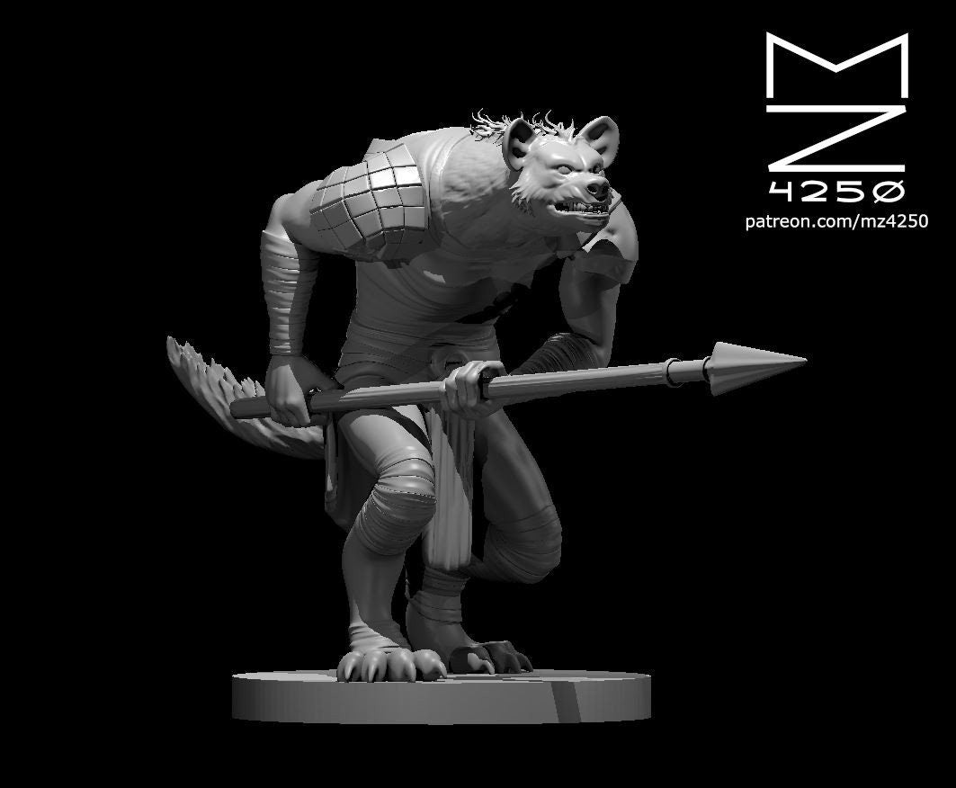 Gnoll | MZ4250 | 28mm | Resin | Tabletop | Miniatures | TTRPG | DND | 5E