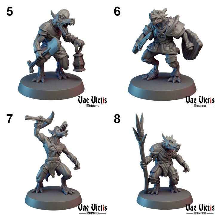 Kobold Set | Vae Victis Miniatures | 32mm Scale | Resin Printed Tabletop RPG Figures | DND | 5E