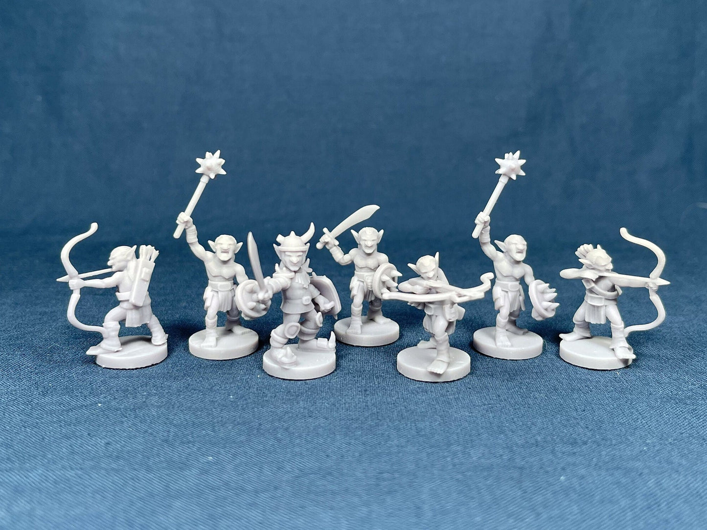 Goblin Set (7 Minis) | MZ4250 | Miniatures | 28mm Scale | Resin Printed Tabletop RPG Figures | DND | 5E