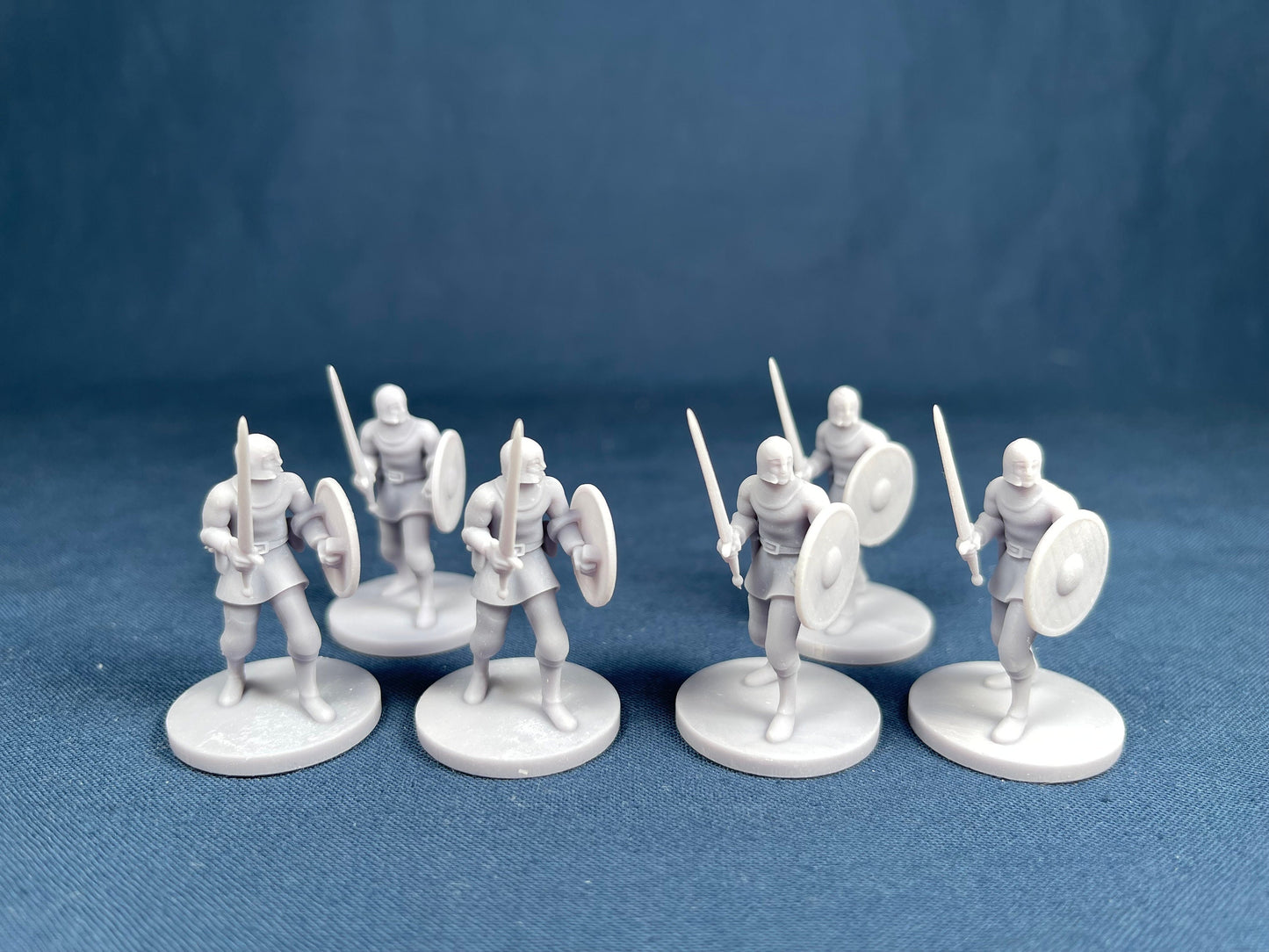 Guard Set (6 Minis) | MZ4250 | 28mm | Tiefling | Spearmen | Sword and Shield | Resin | Tabletop | Miniatures | TTRPG | DND | 5E