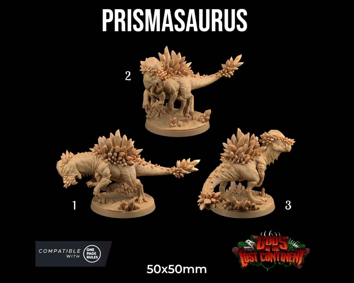 Prismasaurus | Dragon Trappers Lodge | One Page Rules | 32mm | Resin Printed Tabletop RPG Figures | DND | 5E | Dinosaur