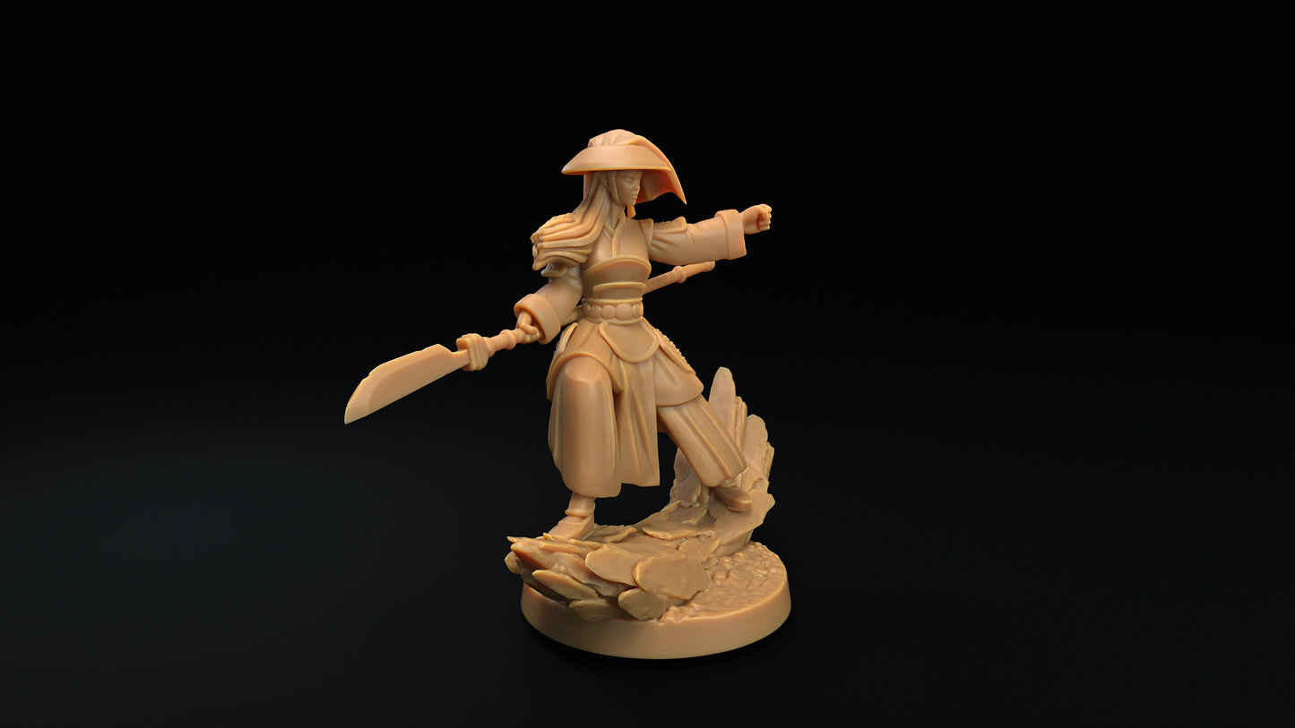 Spiritfolk Monk | Dragon Trappers Lodge | Mini | One Page Rules | 32mm | Resin | Tabletop | Miniatures | TTRPG | DND | 5E | OPR