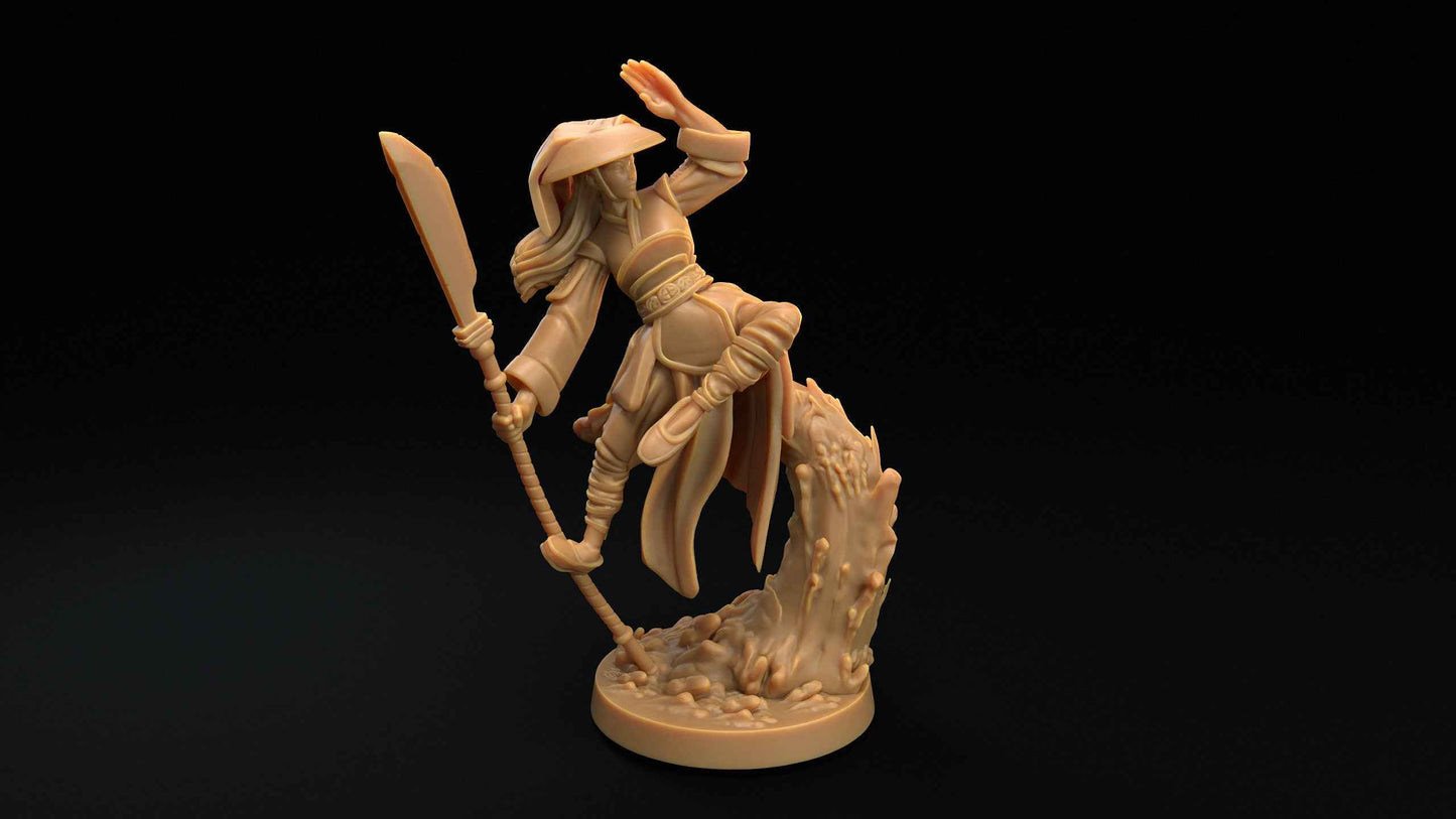 Spiritfolk Monk | Dragon Trappers Lodge | One Page Rules | 32mm | Resin Printed Tabletop RPG Figures | DND | 5E |