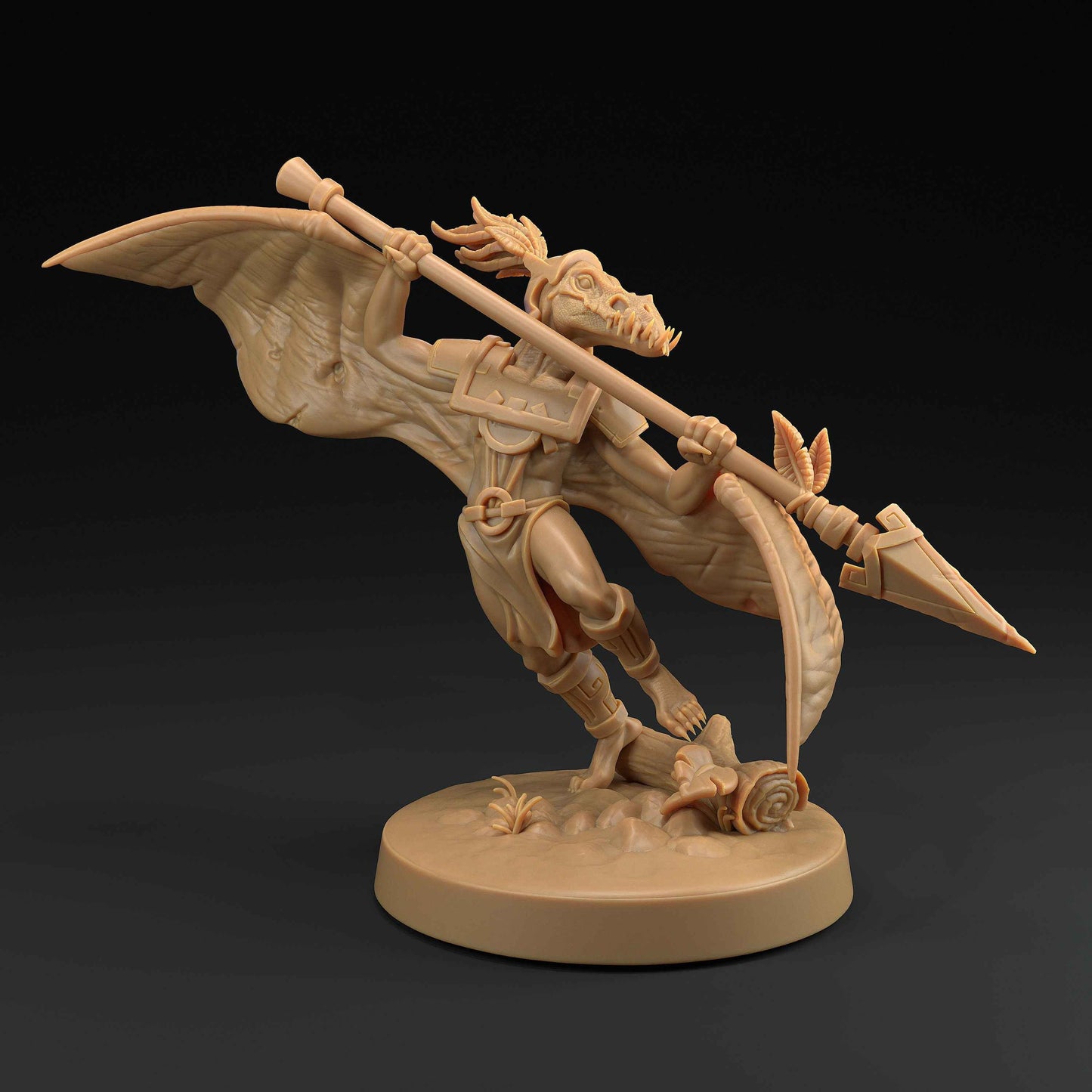 Ptero Saurians | Dragon Trappers Lodge | One Page Rules | 32mm | Resin Printed Tabletop RPG Figures | DND | 5E | Dinosaur