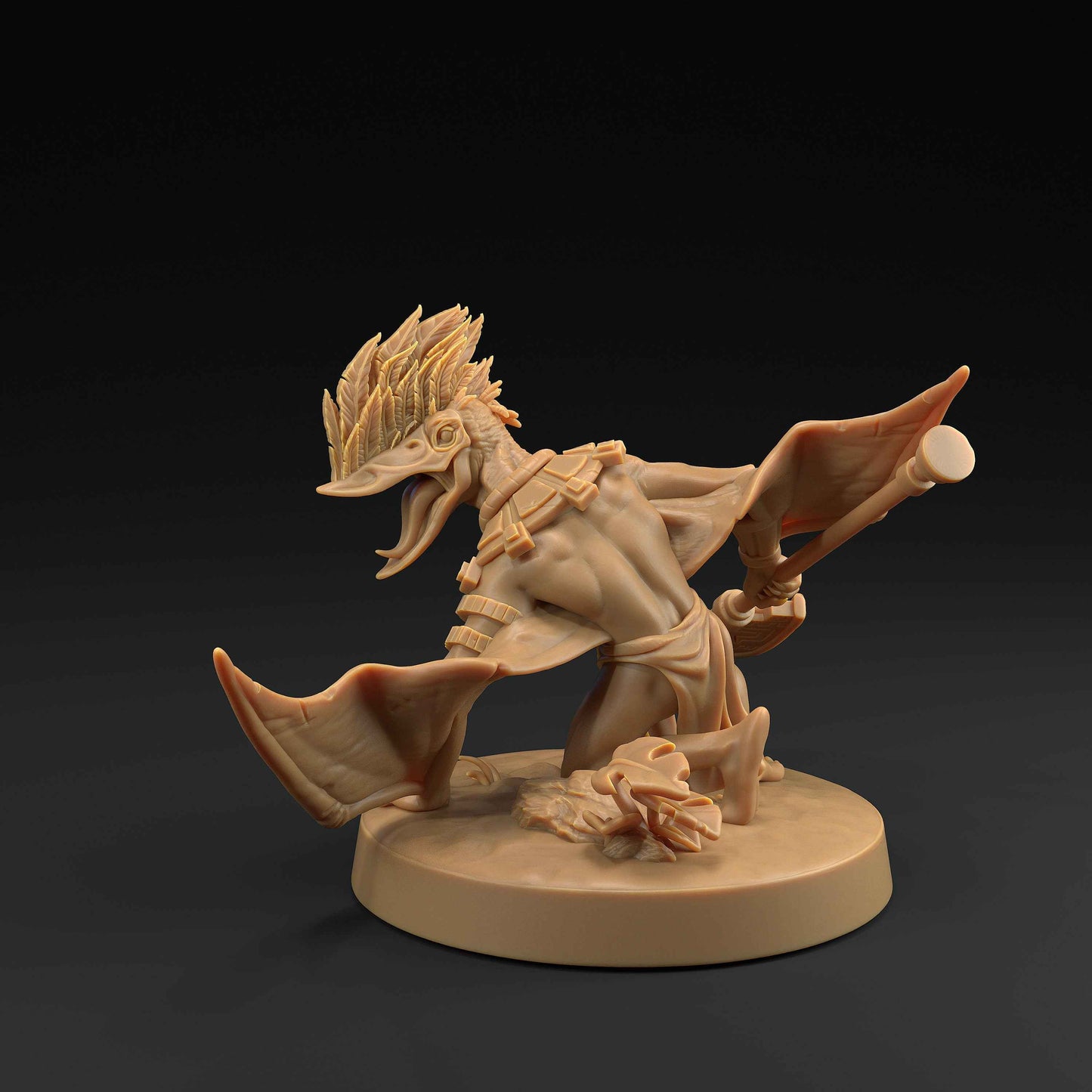 Ptero Saurians | Dragon Trappers Lodge | One Page Rules | 32mm | Resin Printed Tabletop RPG Figures | DND | 5E | Dinosaur