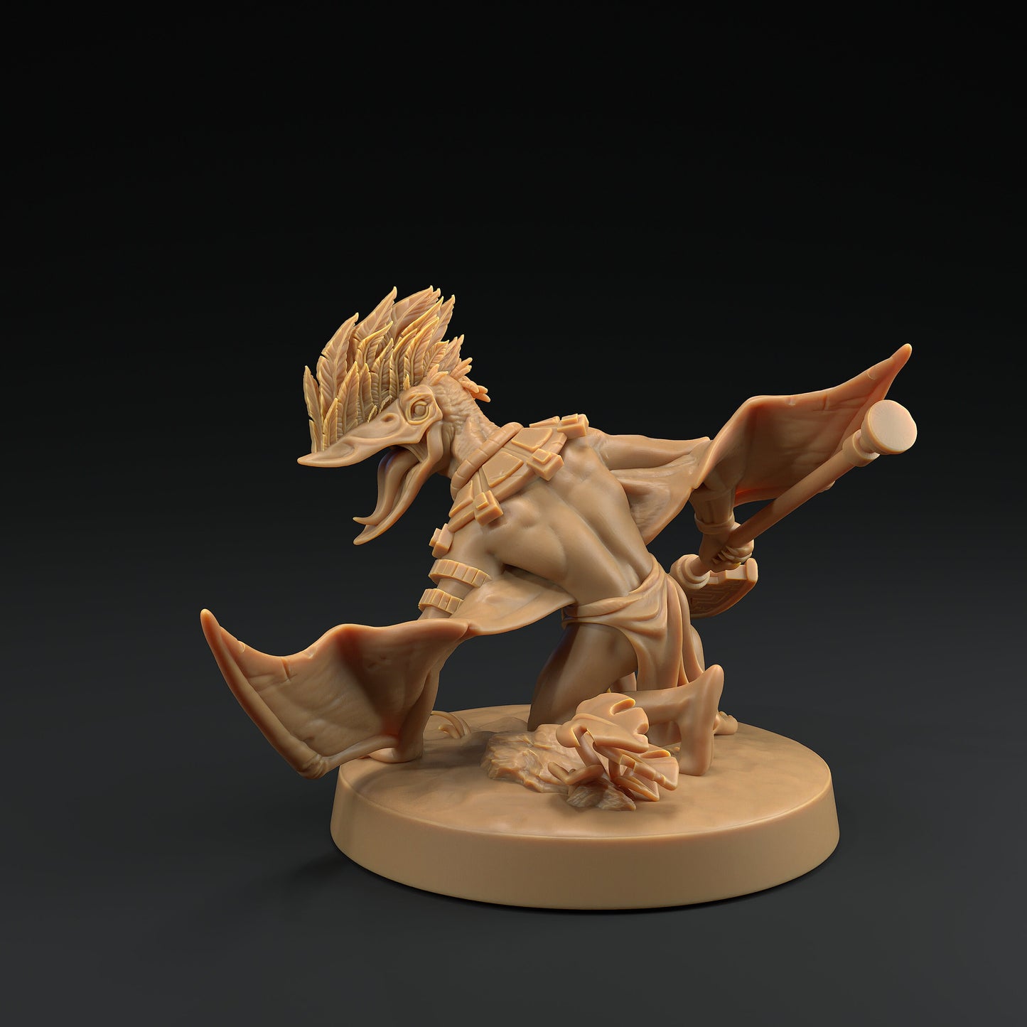 Ptero Saurians | Dragon Trappers Lodge | One Page Rules | 32mm | Resin Printed Tabletop RPG Figures | DND | 5E | Dinosaur