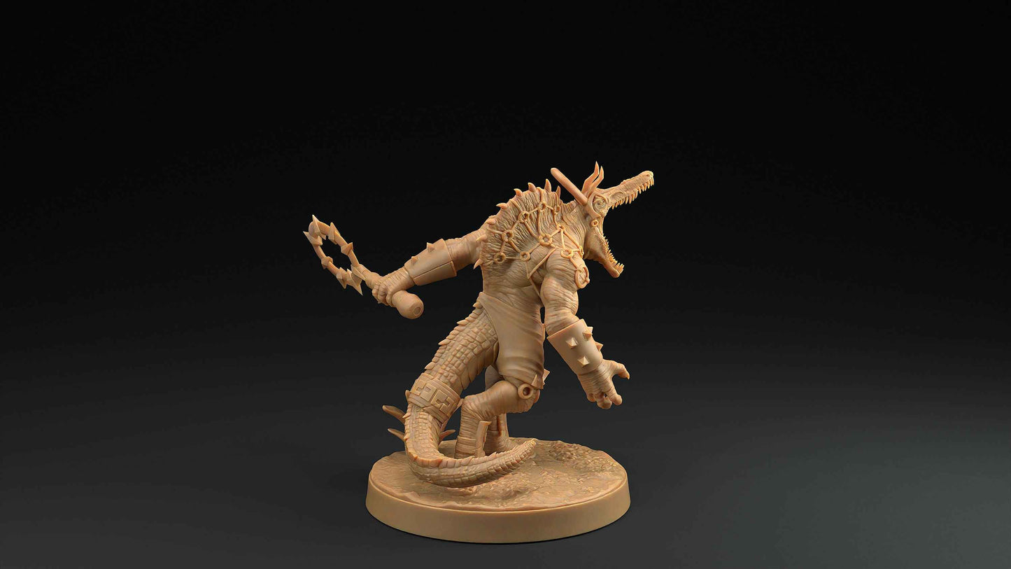 Spino Saurians | Dragon Trappers Lodge | One Page Rules | 32mm | Resin Printed Tabletop RPG Figures | DND | 5E | Dinosaur