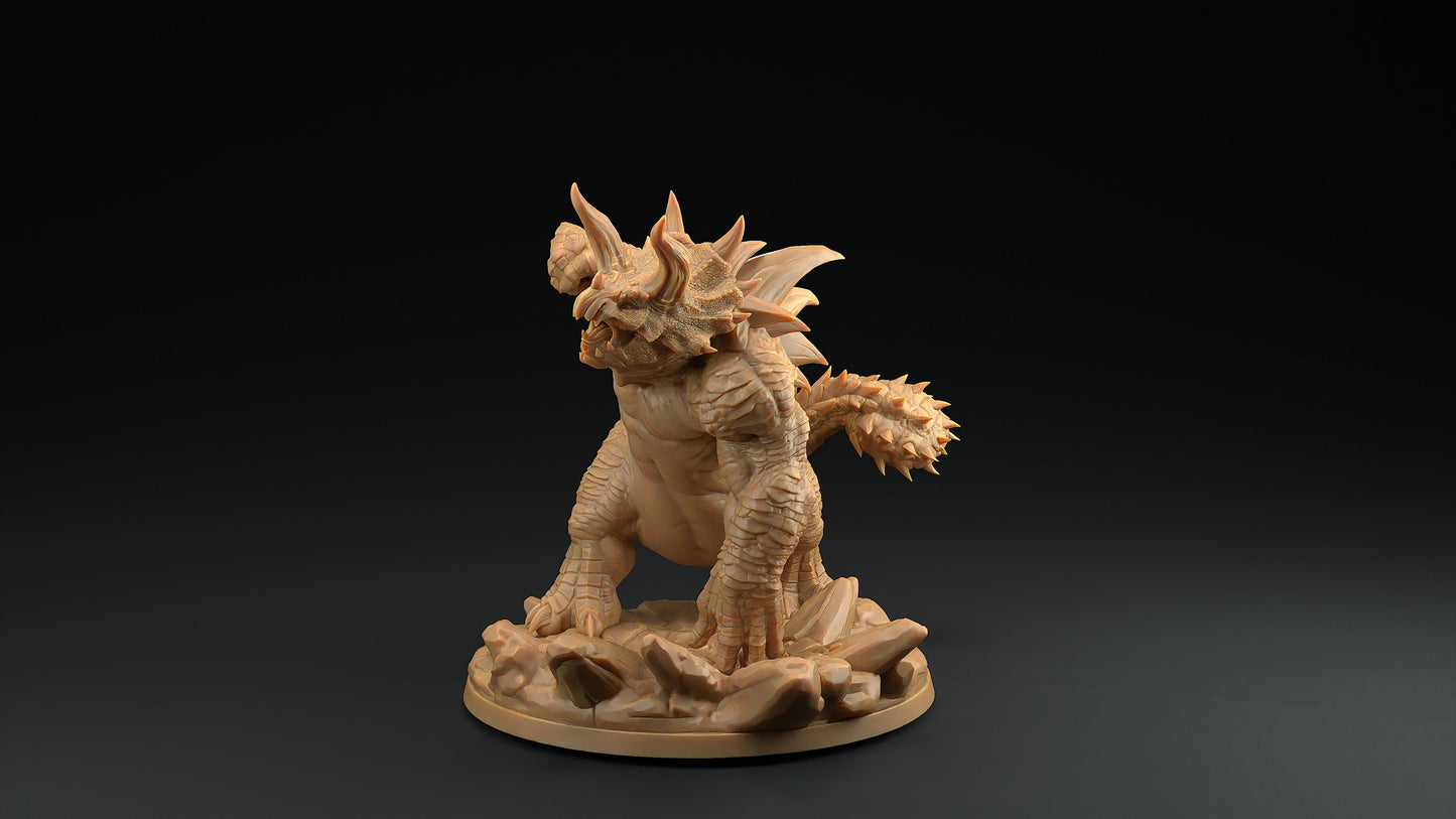 Tricerahulk | Dragon Trappers Lodge | Mini | One Page Rules | 32mm | Resin | Tabletop | Miniatures | TTRPG | DND | 5E | OPR | Dinosaur