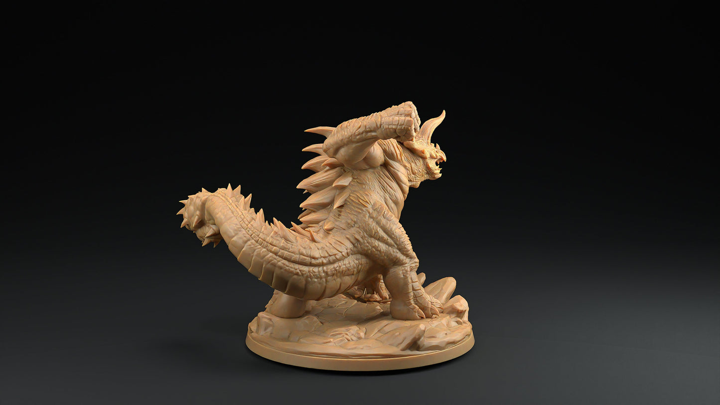 Tricerahulk | Dragon Trappers Lodge | Mini | One Page Rules | 32mm | Resin | Tabletop | Miniatures | TTRPG | DND | 5E | OPR | Dinosaur