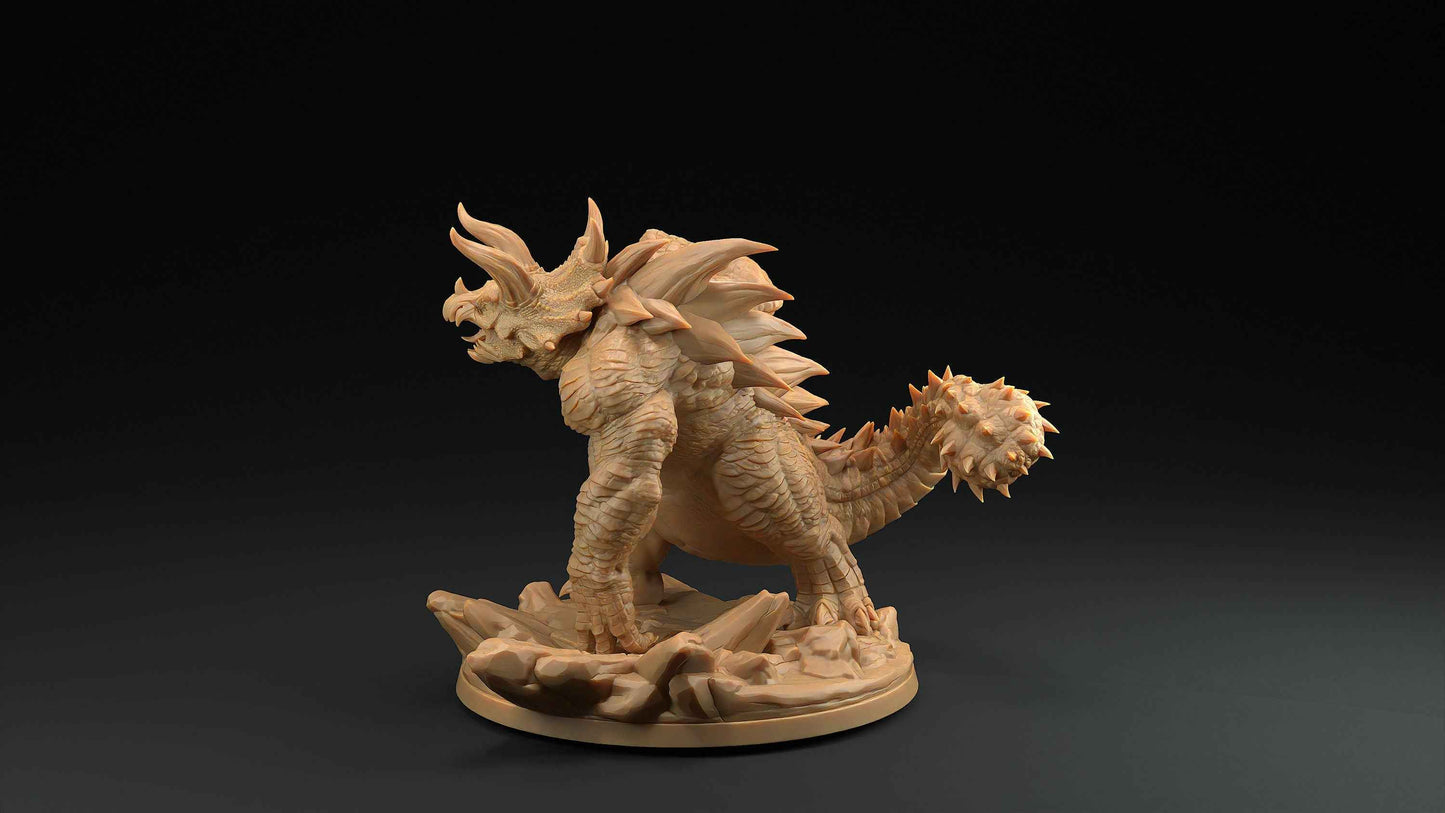 Tricerahulk | Dragon Trappers Lodge | One Page Rules | 32mm | Resin Printed Tabletop RPG Figures | DND | 5E | Dinosaur