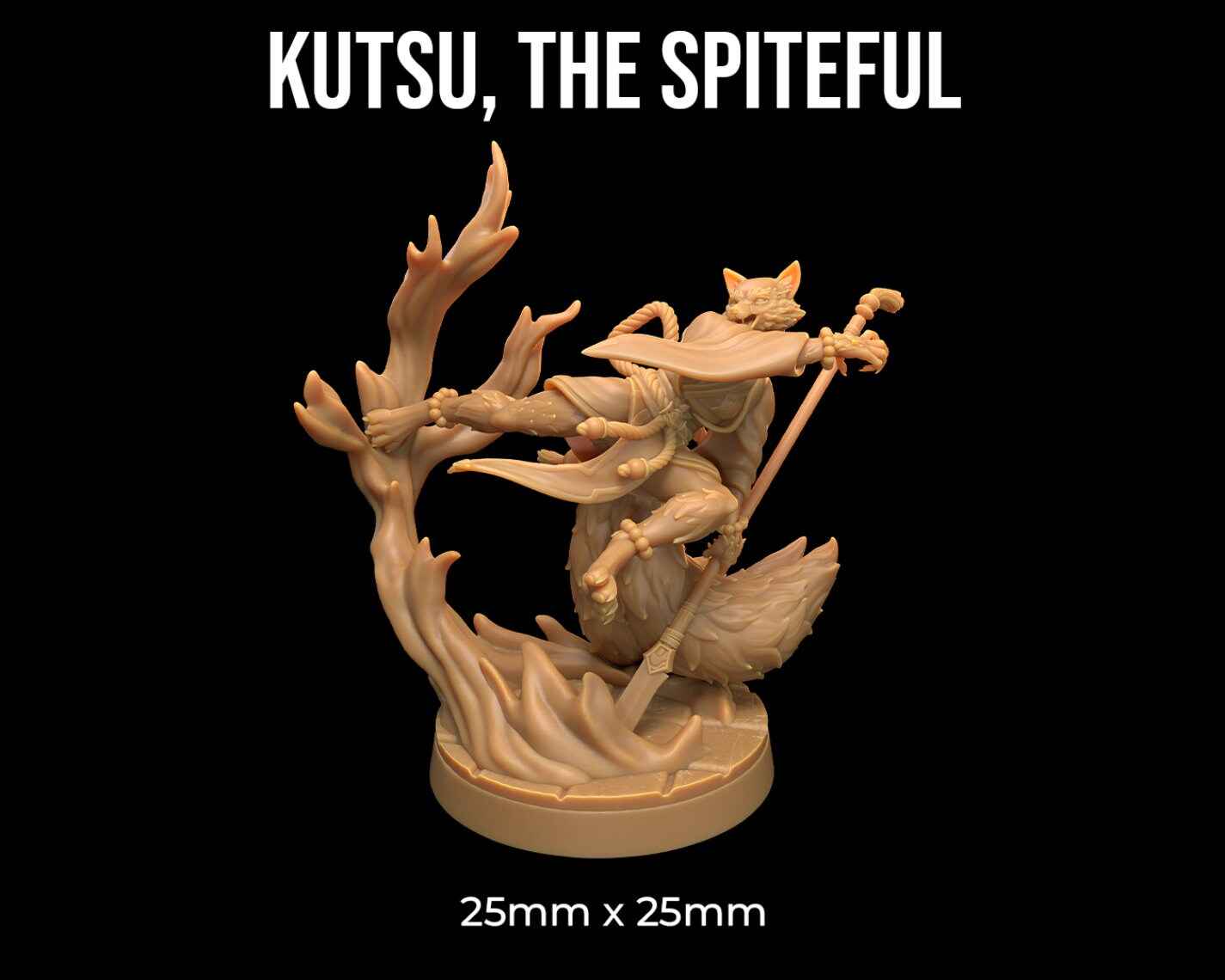 Kutsu, The Spiteful | Dragon Trappers Lodge | One Page Rules | 32mm | Resin Printed Tabletop RPG Figures | DND | 5E |