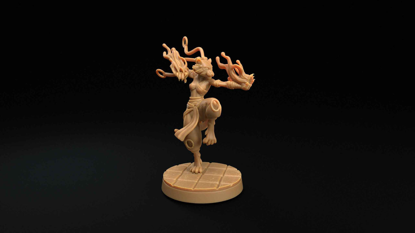 Felis Monk | Dragon Trappers Lodge | One Page Rules | 32mm | Resin Printed Tabletop RPG Figures | DND | 5E |