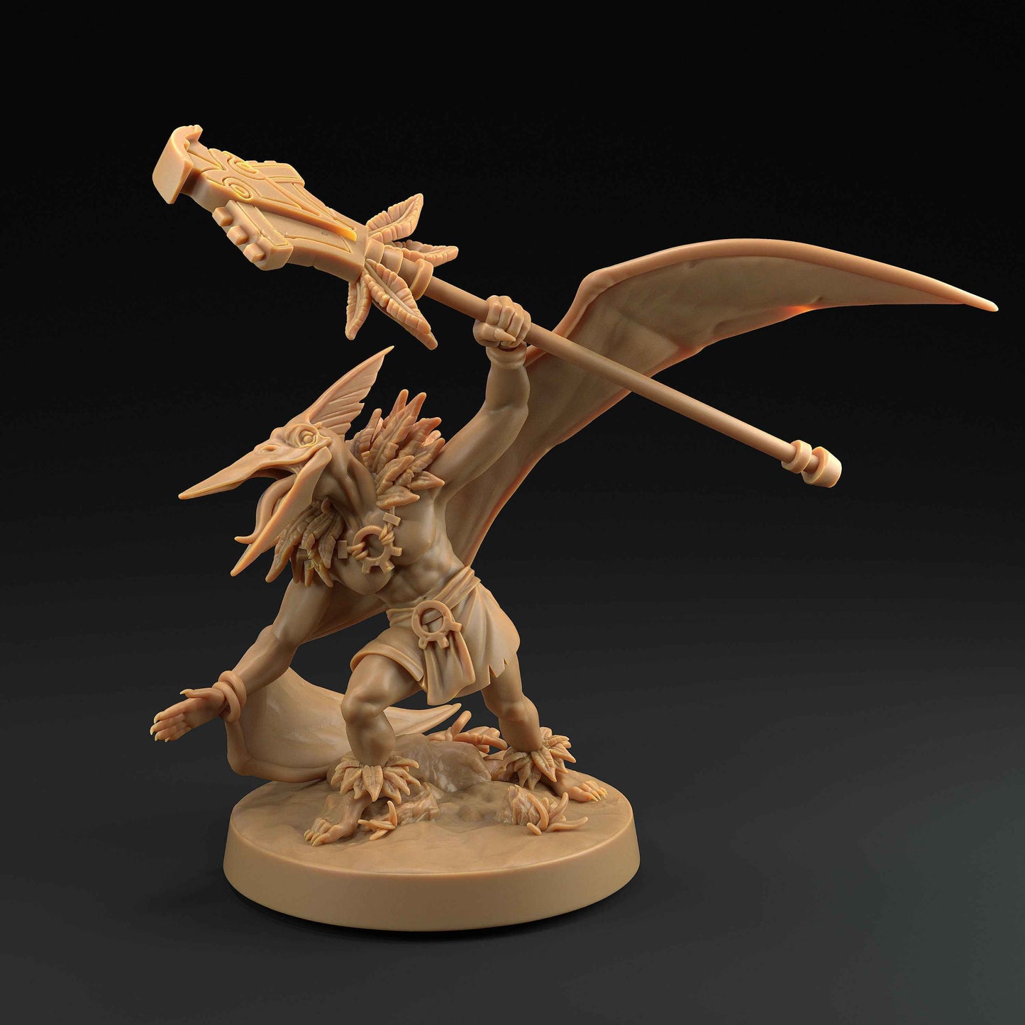 Ptero Saurians | Dragon Trappers Lodge | One Page Rules | 32mm | Resin Printed Tabletop RPG Figures | DND | 5E | Dinosaur