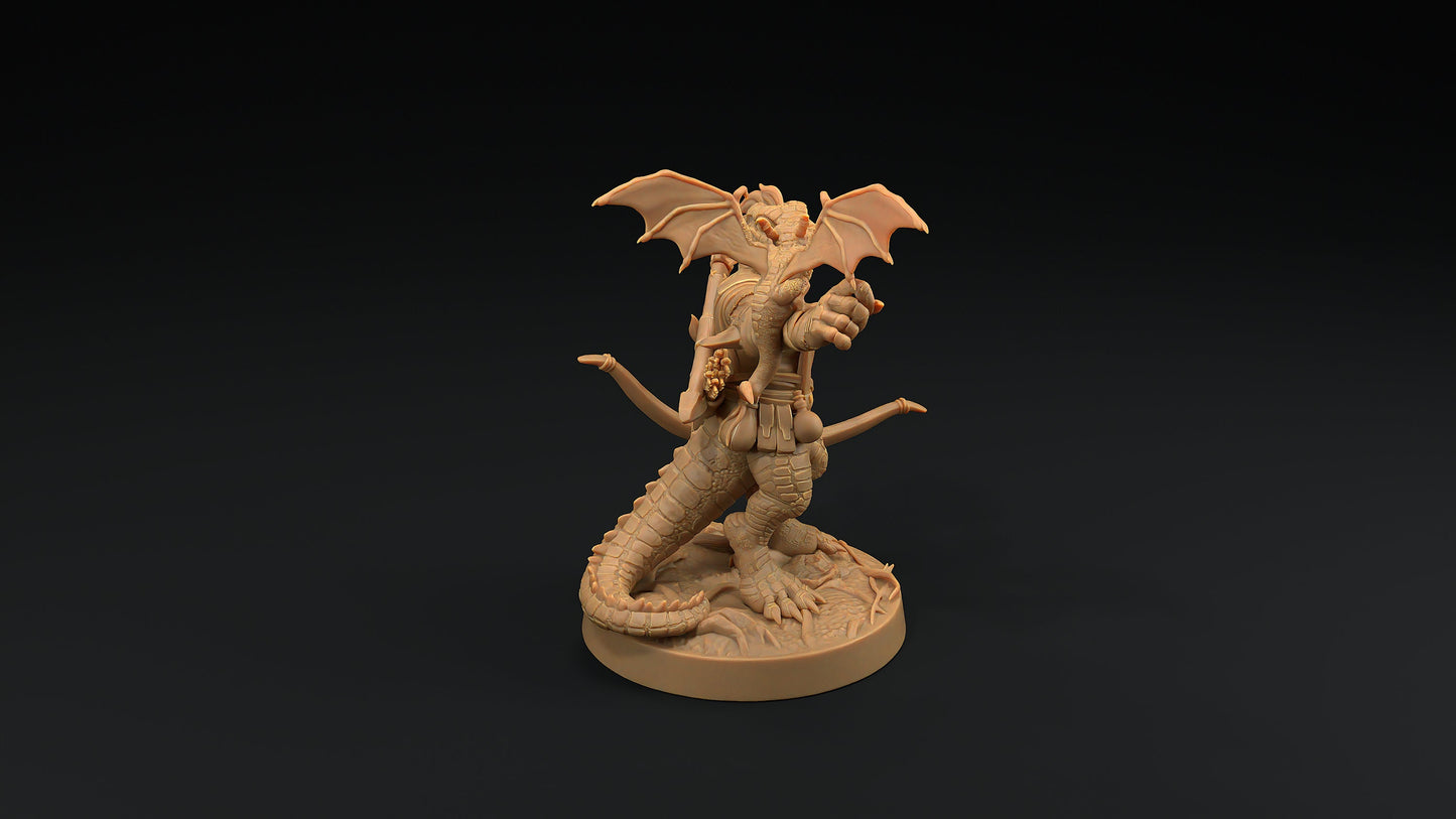 Aela Greenscale | Dragon Trappers Lodge | One Page Rules | 32mm | Resin Printed Tabletop RPG Figures | DND | 5E |