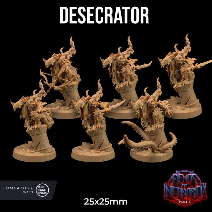 Desecrator | Dragon Trappers Lodge | Demon | Devil | One Page Rules | 32mm | Resin Printed Tabletop RPG Figures | DND | 5E |