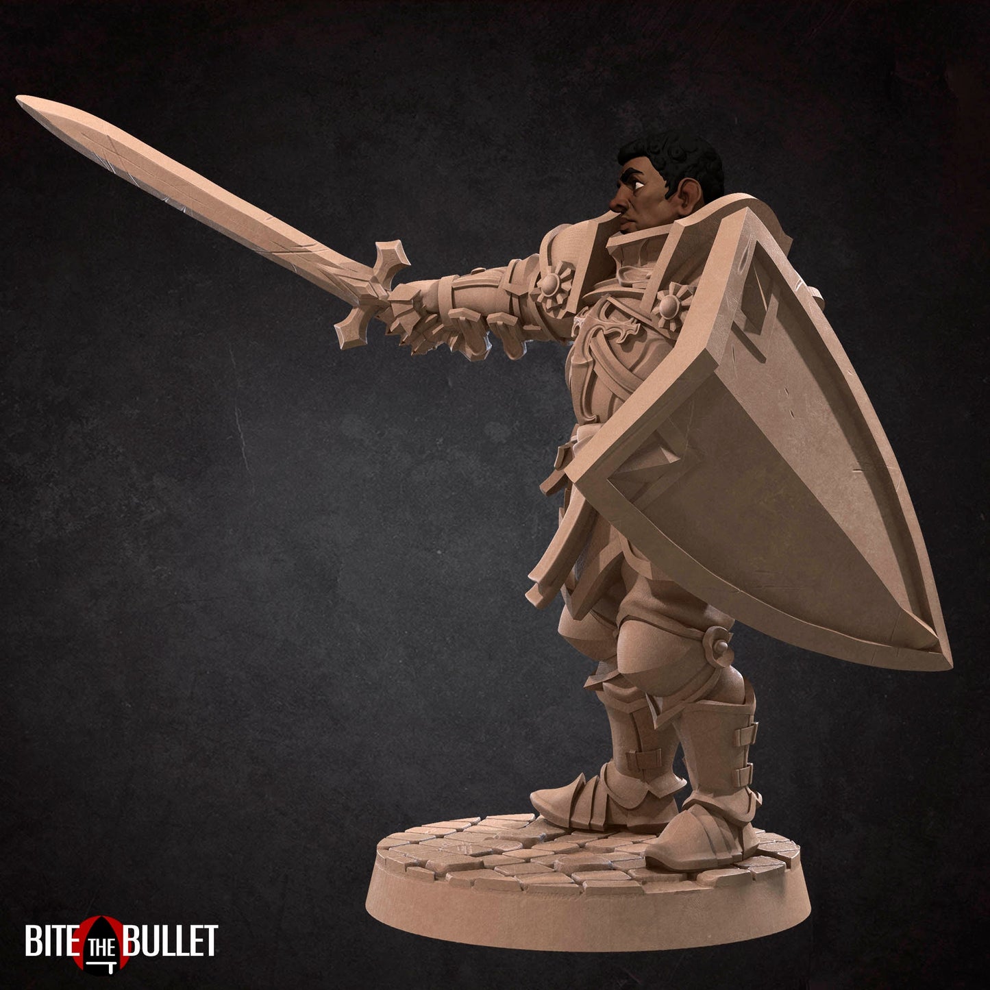 Hero Paladin | Bite The Bullet | 35mm Scale | Resin Printed Tabletop RPG Miniature Figures | DND | 5E