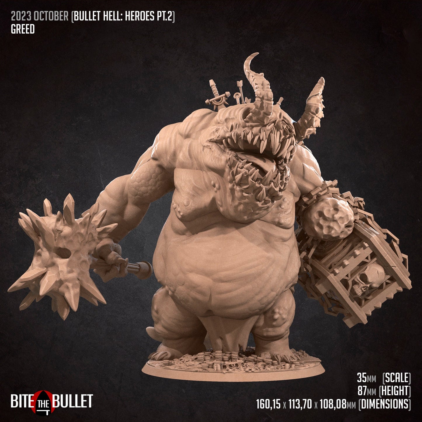Greed | Bite The Bullet | 35mm Scale | Resin Printed Tabletop RPG Miniature Figures | DND | 5E