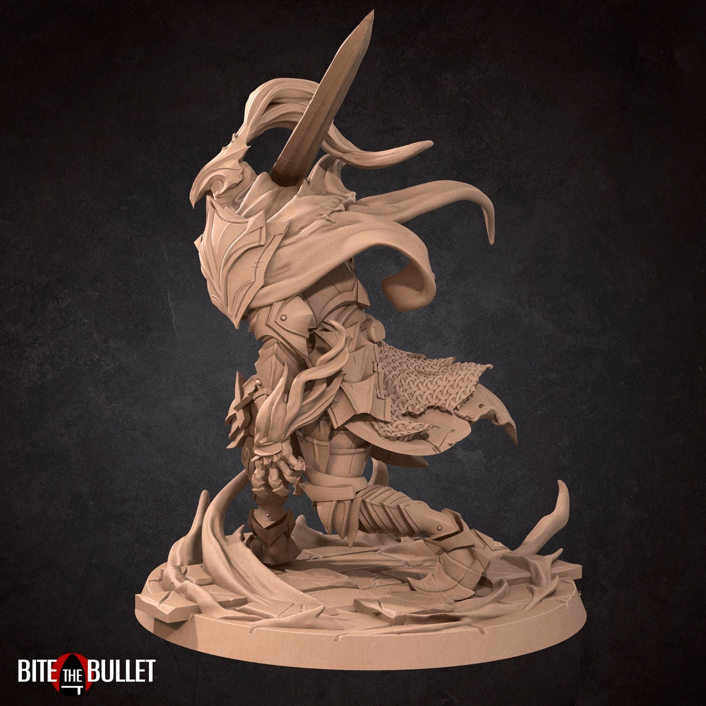 Fallen Knight | Bite The Bullet | 35mm Scale | Resin Printed Tabletop RPG Miniature Figures | DND | 5E