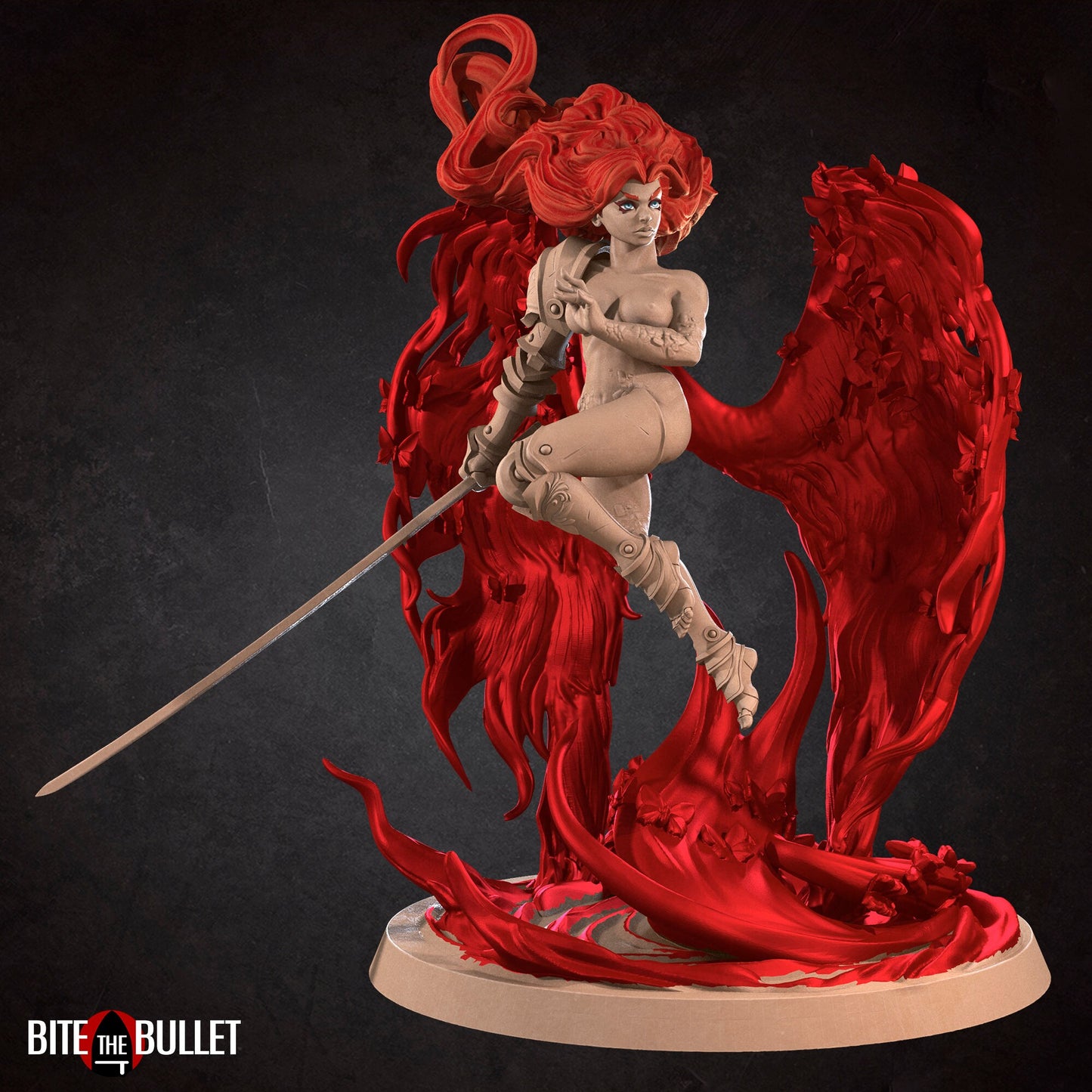 Morgana, Scarlet Goddess (Phase Two) | Bite The Bullet | 35mm Scale | Resin Printed Tabletop RPG Miniature Figures | DND | 5E