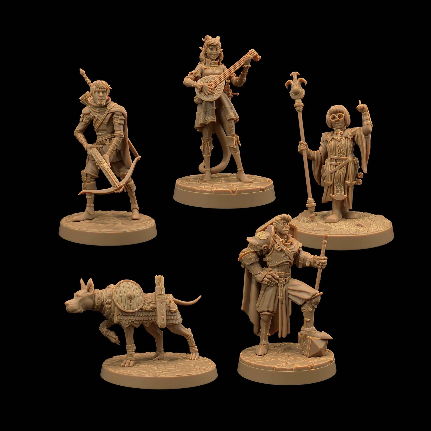 Spooky Gang | Dragon Trappers Lodge | Mystery Hunters | One Page Rules | 32mm | Resin Printed Tabletop RPG Figures | DND | 5E | Halloween