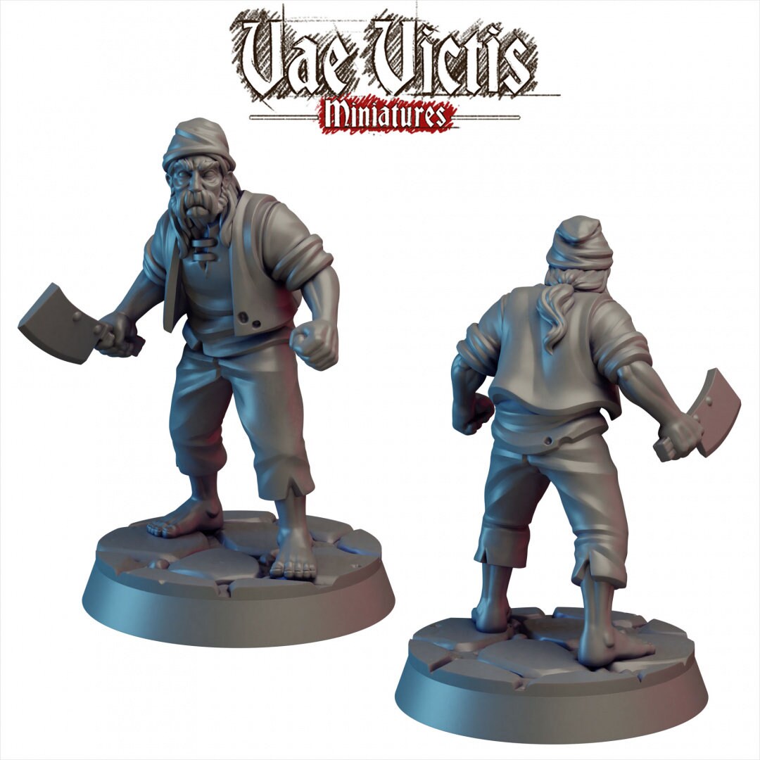 Disgruntled Villager | Vae Victis Miniatures | 32mm Scale | Resin Printed Tabletop RPG Figures | Unleash The Archers | DND | 5E