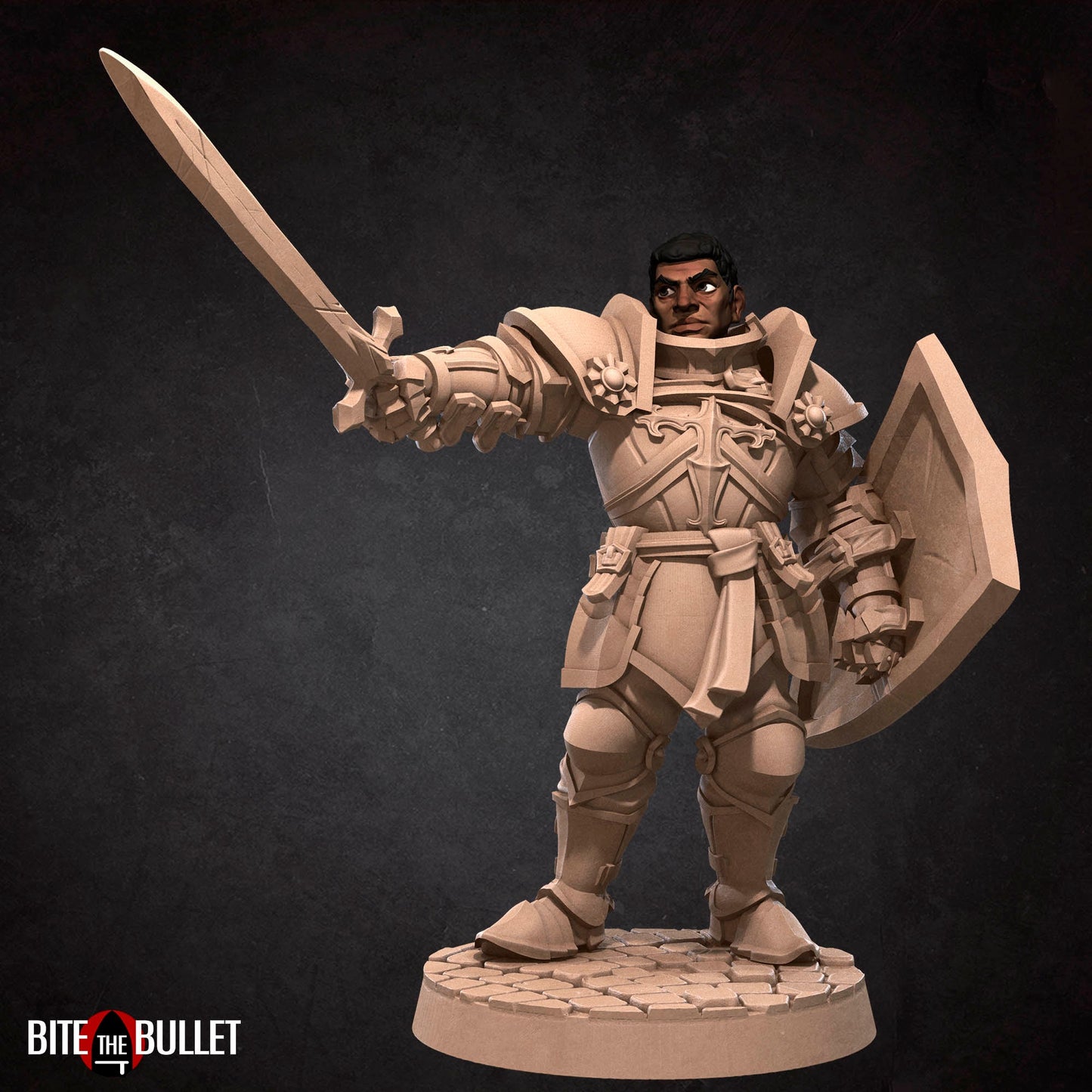 Hero Paladin | Bite The Bullet | 35mm Scale | Resin Printed Tabletop RPG Miniature Figures | DND | 5E