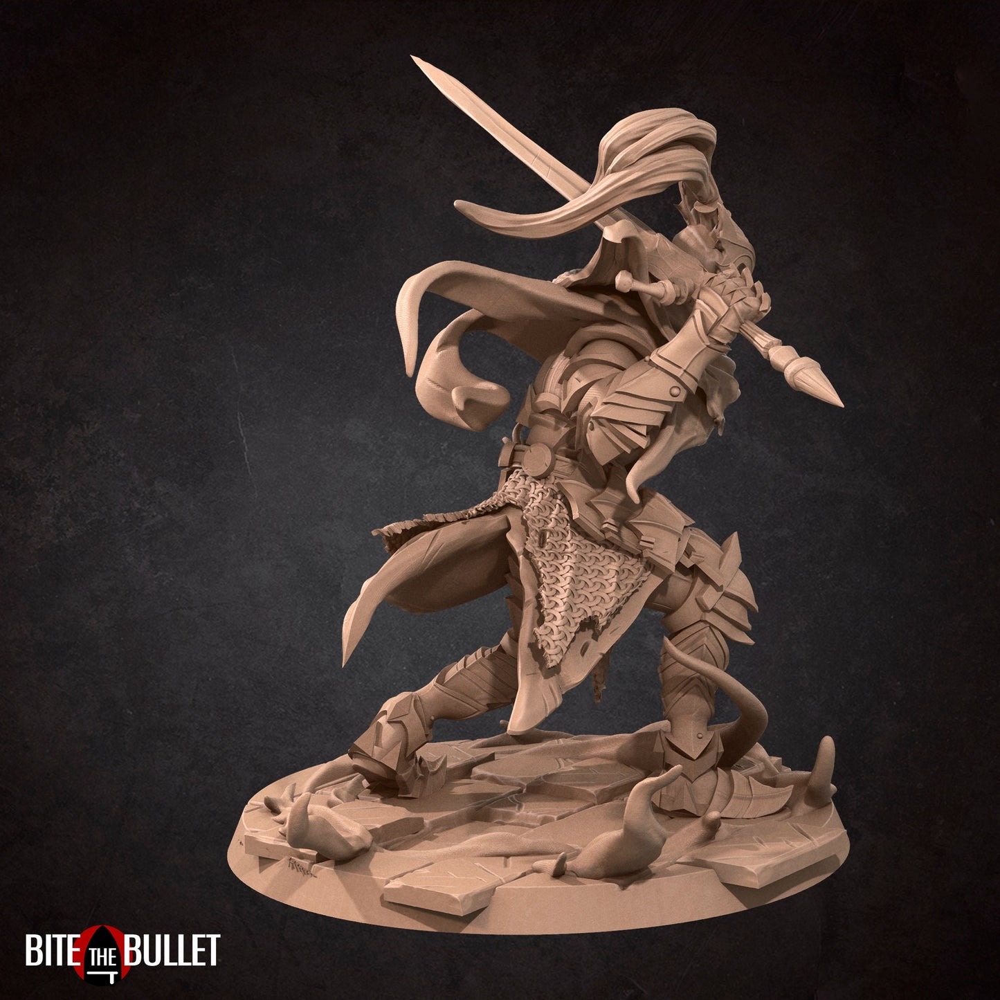 Fallen Knight | Bite The Bullet | 35mm Scale | Resin Printed Tabletop RPG Miniature Figures | DND | 5E