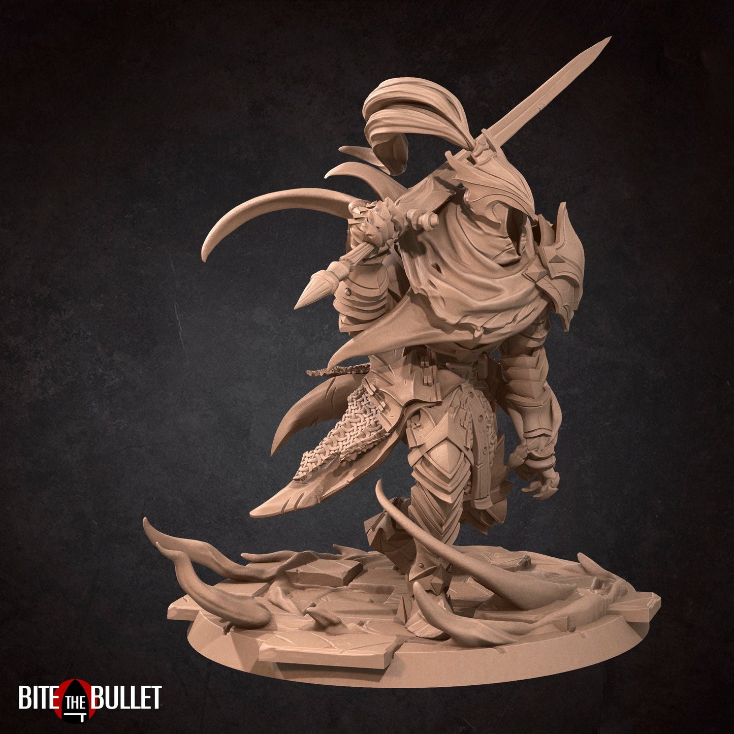 Fallen Knight | Bite The Bullet | 35mm Scale | Resin Printed Tabletop RPG Miniature Figures | DND | 5E