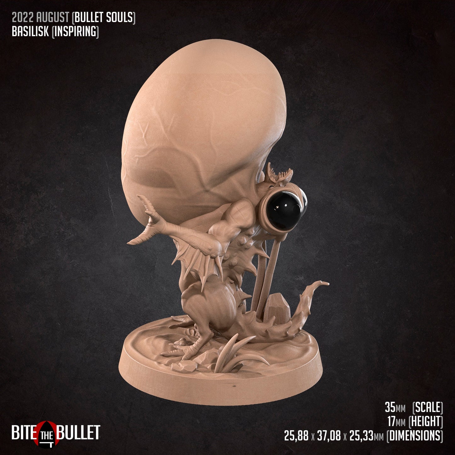 Basilisk | Bite The Bullet | 35mm Scale | Resin Printed Tabletop RPG Miniature Figures | DND | 5E