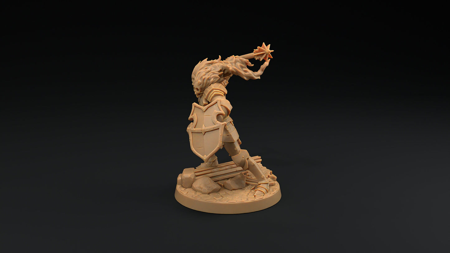 The Blazing Knight | Dragon Trappers Lodge | Monster | One Page Rules | 32mm | Resin Printed Tabletop RPG Figures | DND | 5E | Halloween