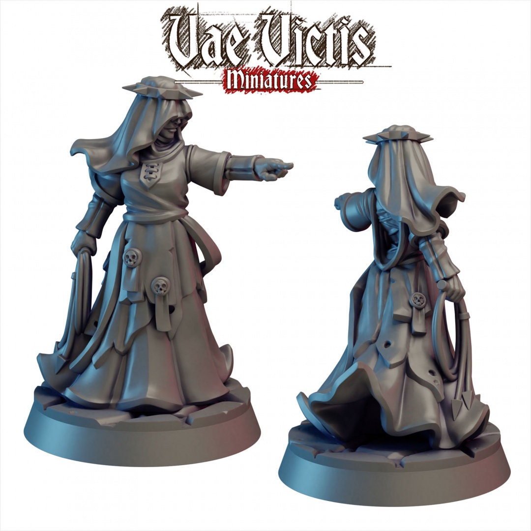 Flagellant Sister | Vae Victis Miniatures | 32mm Scale | Resin Printed Tabletop RPG Figures | DND | 5E