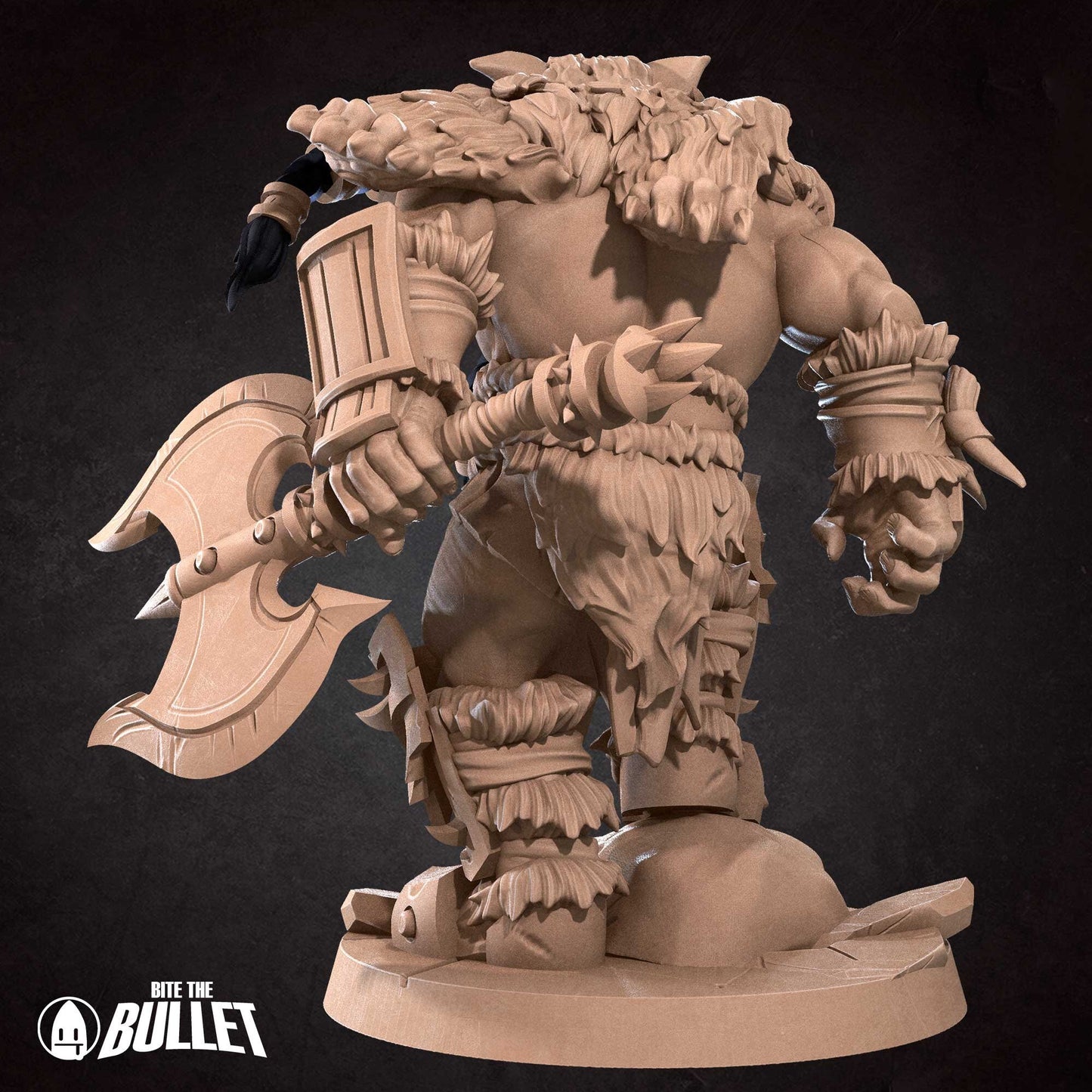 Orc Barbarian | Bite The Bullet | 35mm Scale | Resin Printed Tabletop RPG Miniature Figures | DND | 5E