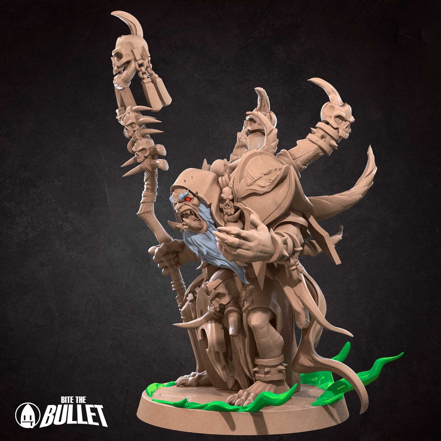 Orc Warlock | Bite The Bullet | 35mm Scale | Resin Printed Tabletop RPG Miniature Figures | DND | 5E