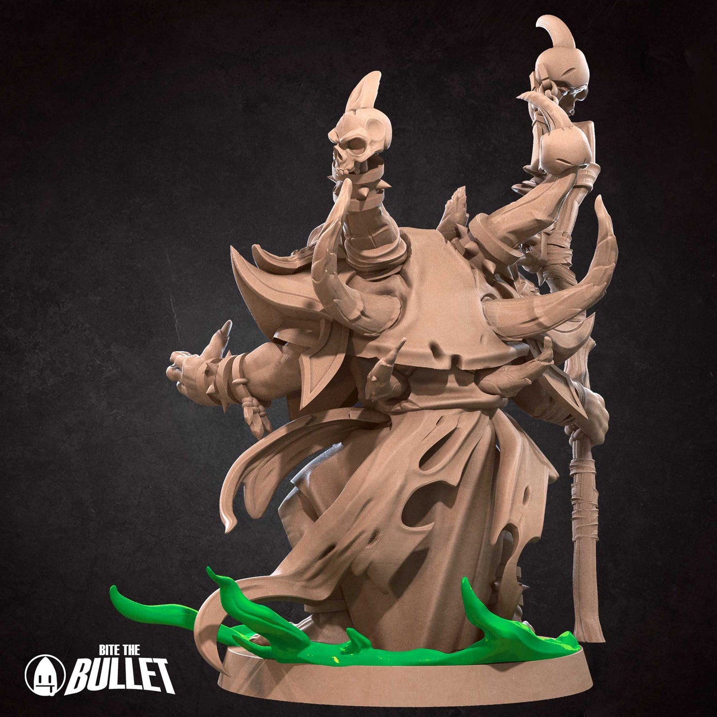 Orc Warlock | Bite The Bullet | 35mm Scale | Resin Printed Tabletop RPG Miniature Figures | DND | 5E