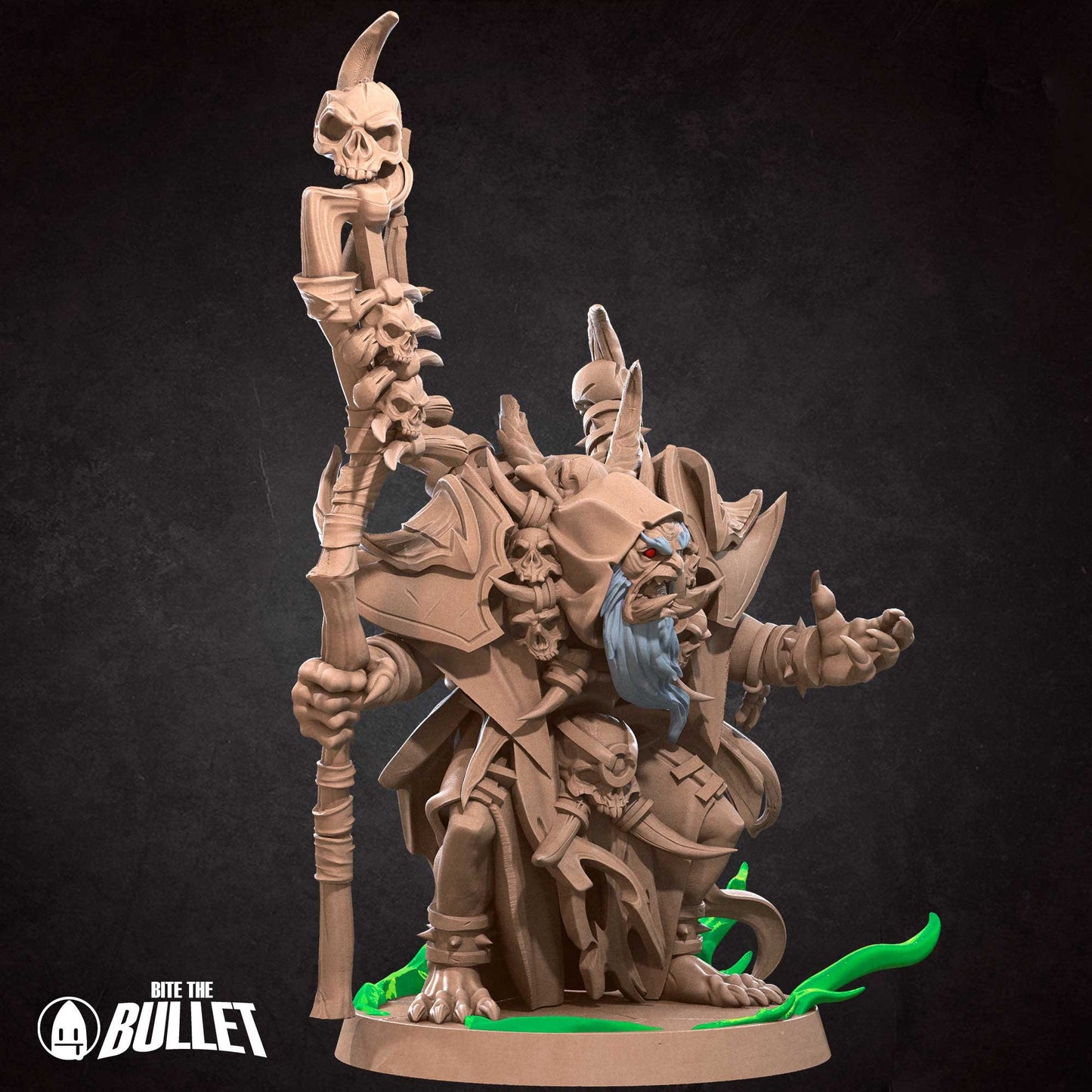 Orc Warlock | Bite The Bullet | 35mm Scale | Resin Printed Tabletop RPG Miniature Figures | DND | 5E