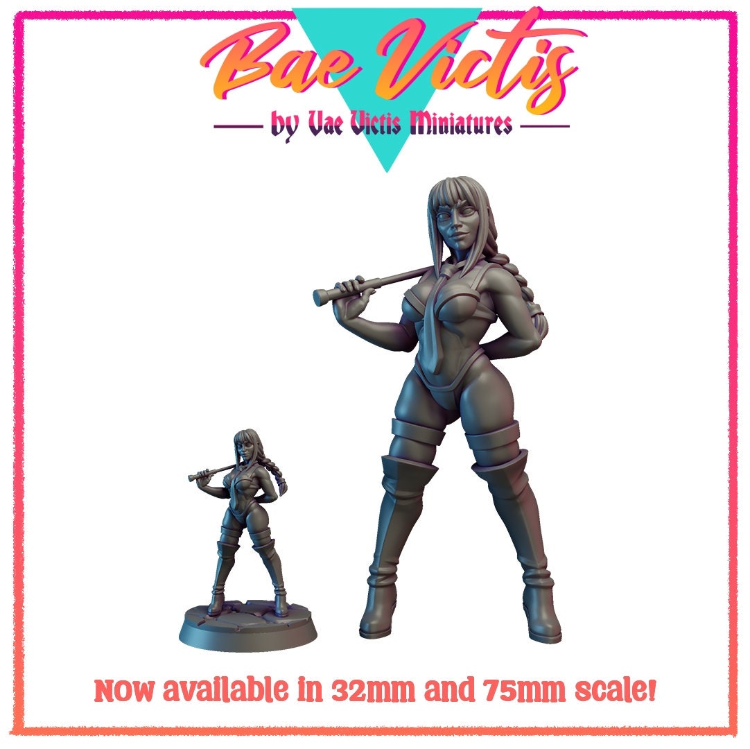 Devil Hunter Mistress | Bae Victis | Vae Victis Miniatures | 32mm Scale Resin Printed Tabletop RPG Figures for Tabletop RPG's or Wargaming