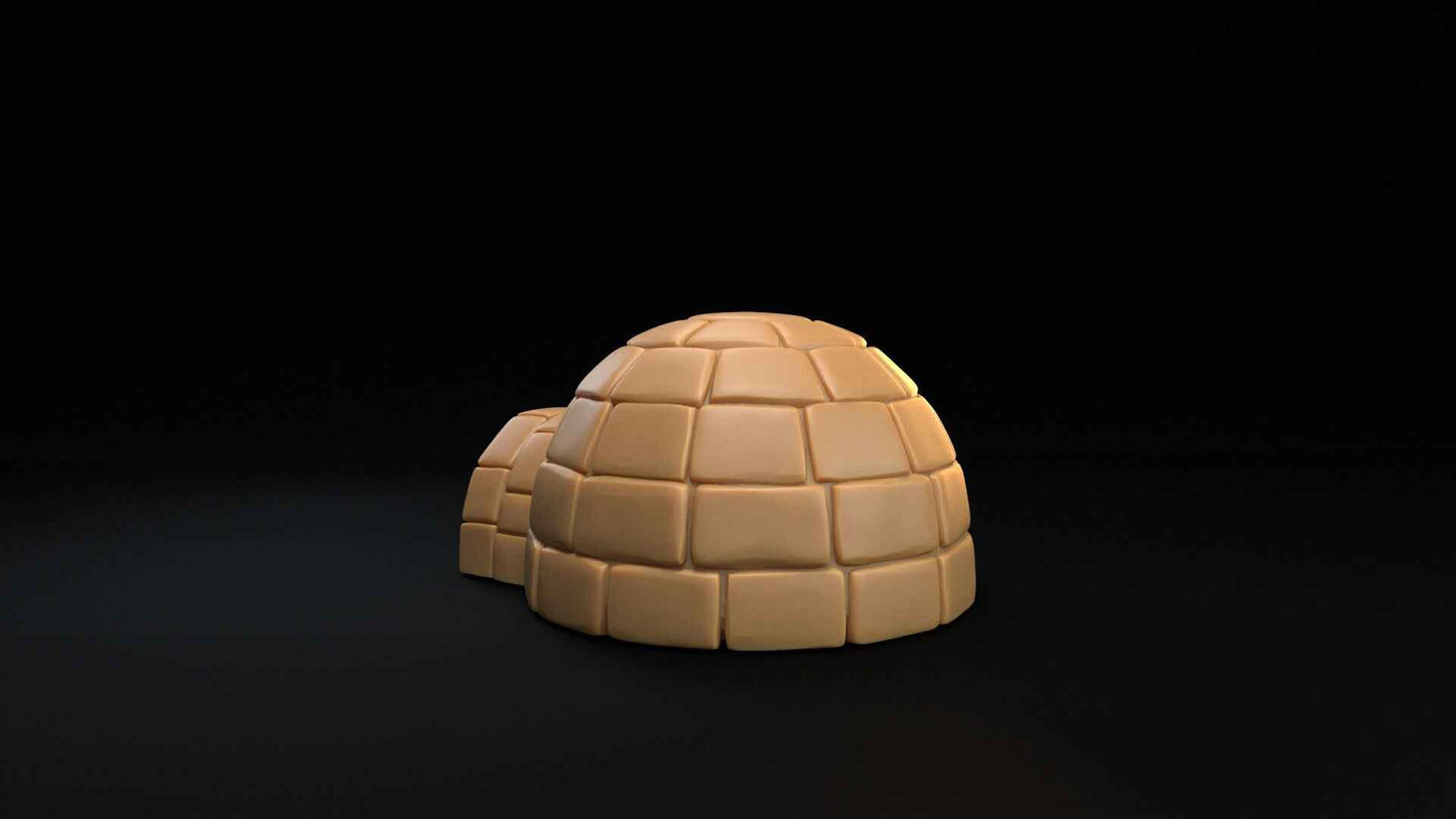 Igloo | Dragon Trappers Lodge | Winter Advent Calendar | 32mm Scale Resin Printed Tabletop RPG Terrain For DND 5E and One Page Rules