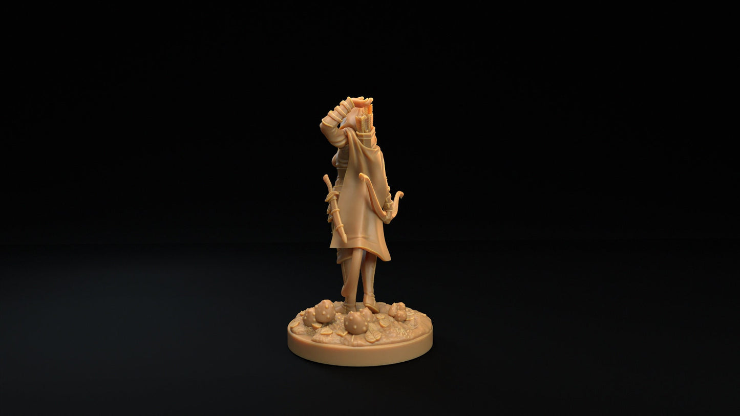 Tiefling Archer | Dragon Trappers Lodge | Winter Advent Calendar | 32mm Scale Resin Printed Tabletop RPG Figure For DND 5E and OPR