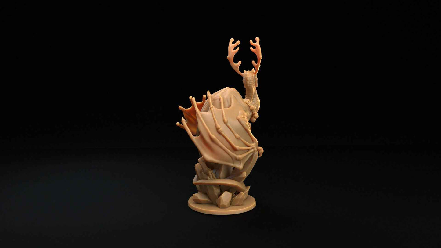 Christmas Dragon | Dragon Trappers Lodge | Winter Advent Calendar | 32mm Scale Resin Printed Tabletop RPG Figure For DND 5E and OPR