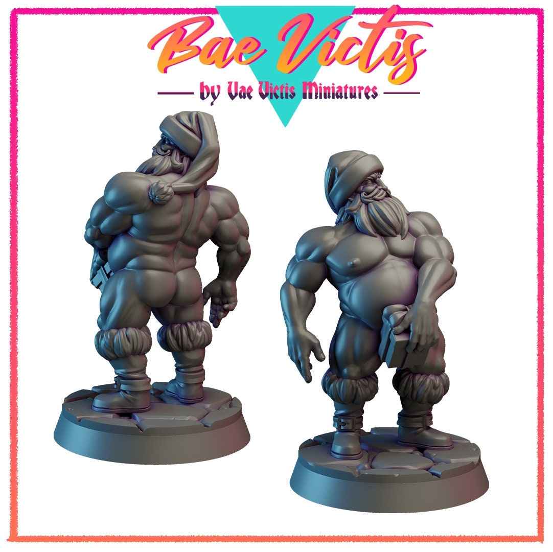 Santa | Bae Victis | Vae Victis Miniatures | Christmas Gift | 32mm and 75mm Scale Resin Printed Tabletop RPG Figures for TTRPG | Wargaming