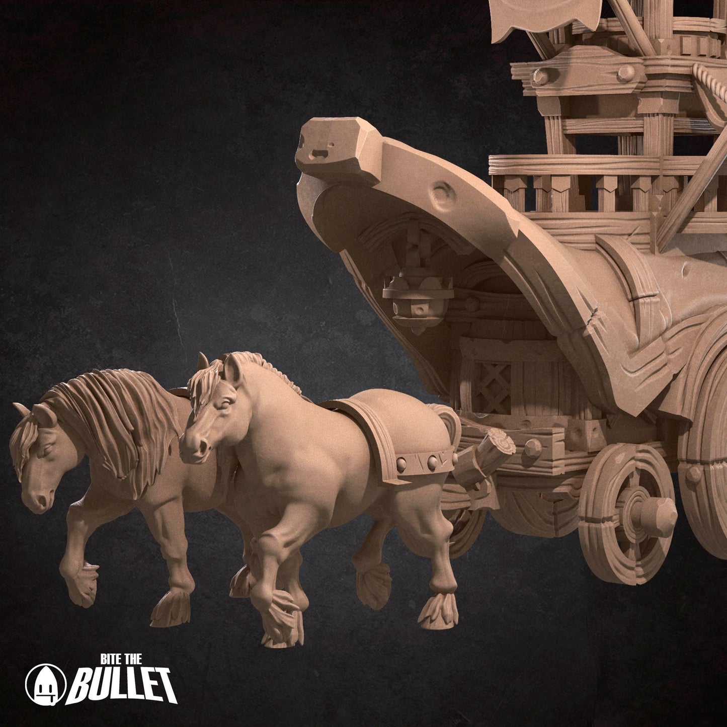 Mead Cart | Bite The Bullet | Bullet Town Fishing Village | 35mm Scale Resin Printed Tabletop RPG Miniature Figures For DND 5E
