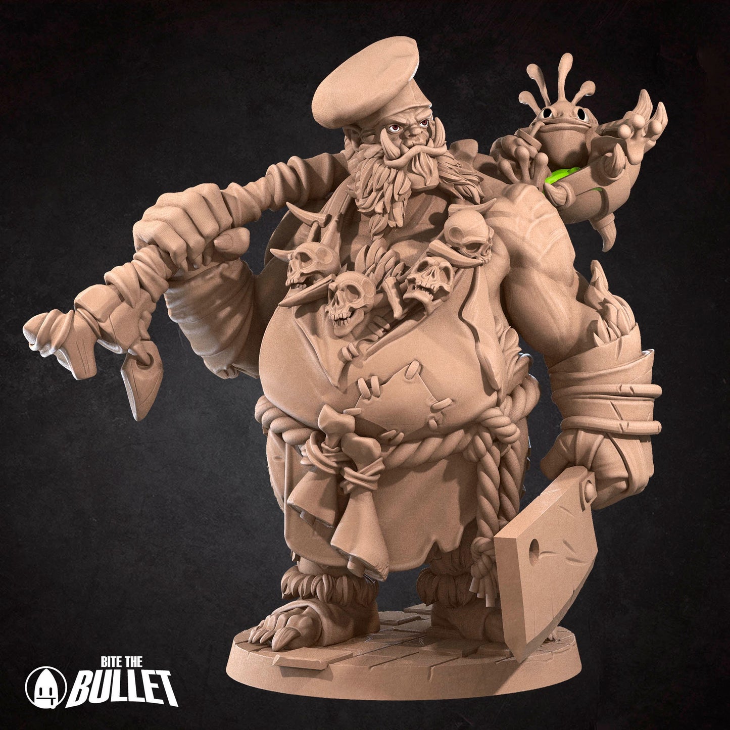 Ogre Chef | Bite The Bullet | Bullet Town Fishing Village | 35mm Scale Resin Printed Tabletop RPG Miniature Figures For DND 5E