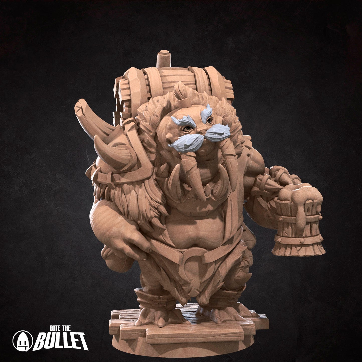 Walrus Mead Vendor | Bite The Bullet | Bullet Town Fishing Village | 35mm Scale Resin Printed Tabletop RPG Miniature Figures For DND 5E