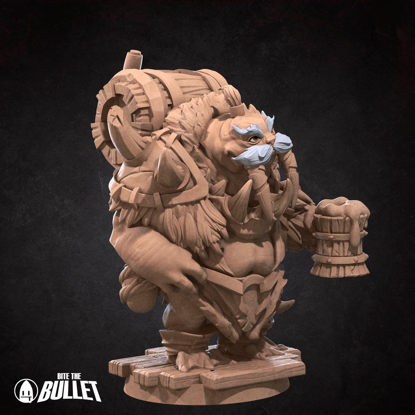Walrus Mead Vendor | Bite The Bullet | Bullet Town Fishing Village | 35mm Scale Resin Printed Tabletop RPG Miniature Figures For DND 5E