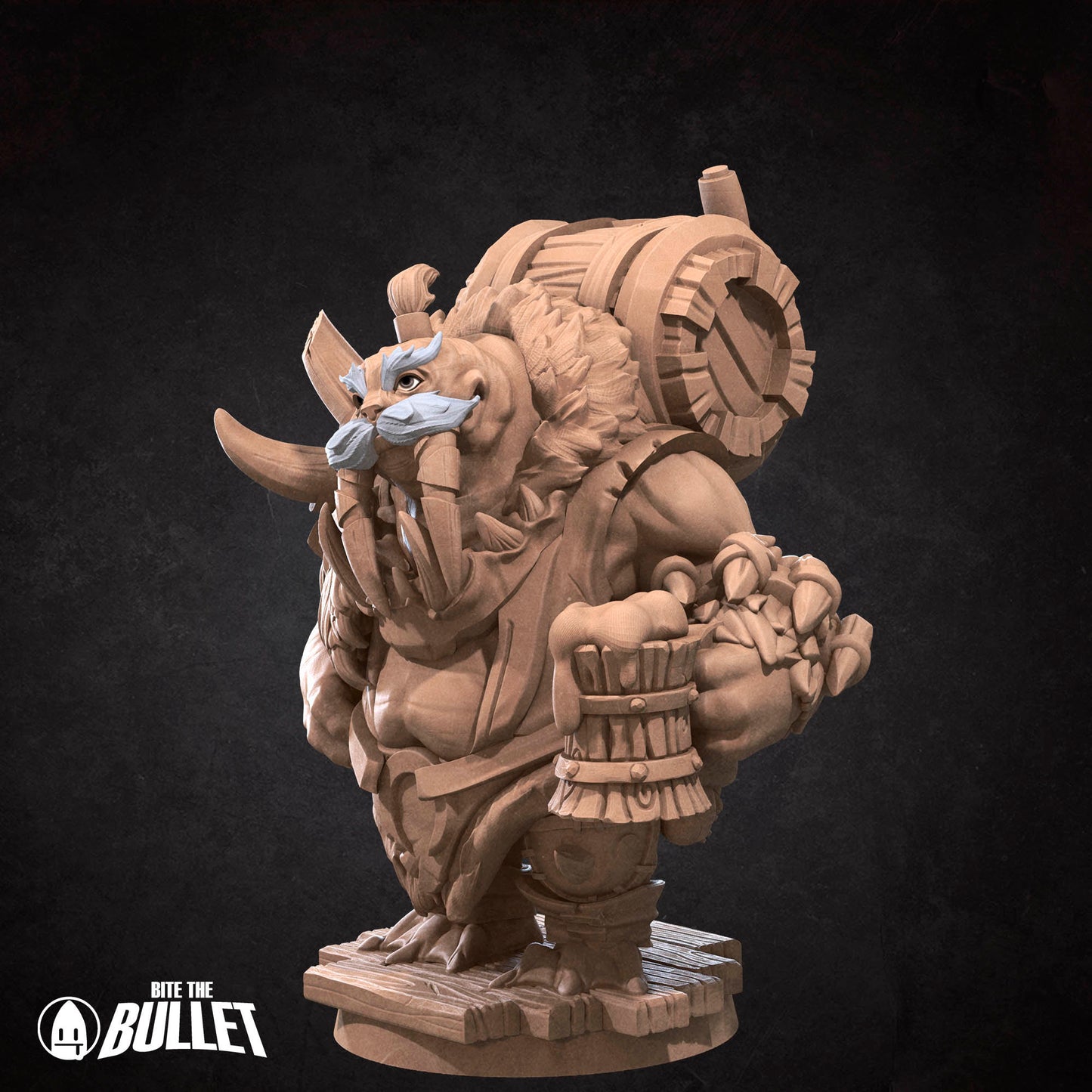 Walrus Mead Vendor | Bite The Bullet | Bullet Town Fishing Village | 35mm Scale Resin Printed Tabletop RPG Miniature Figures For DND 5E
