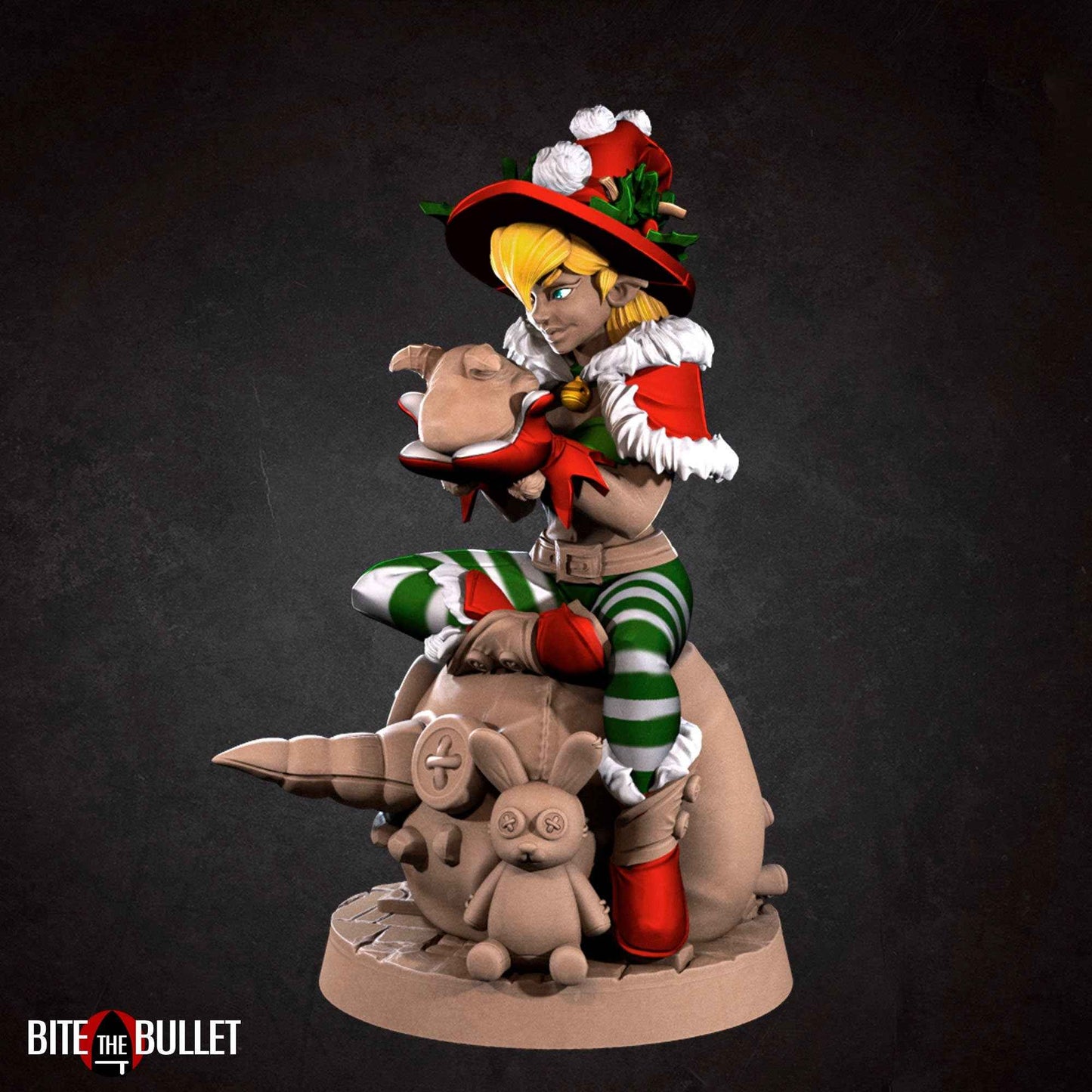 Jingle | NSFW Option | Bite The Bullet | Bullet Town Christmas | 35mm Scale Resin Printed Tabletop RPG Miniature Figures For DND 5E