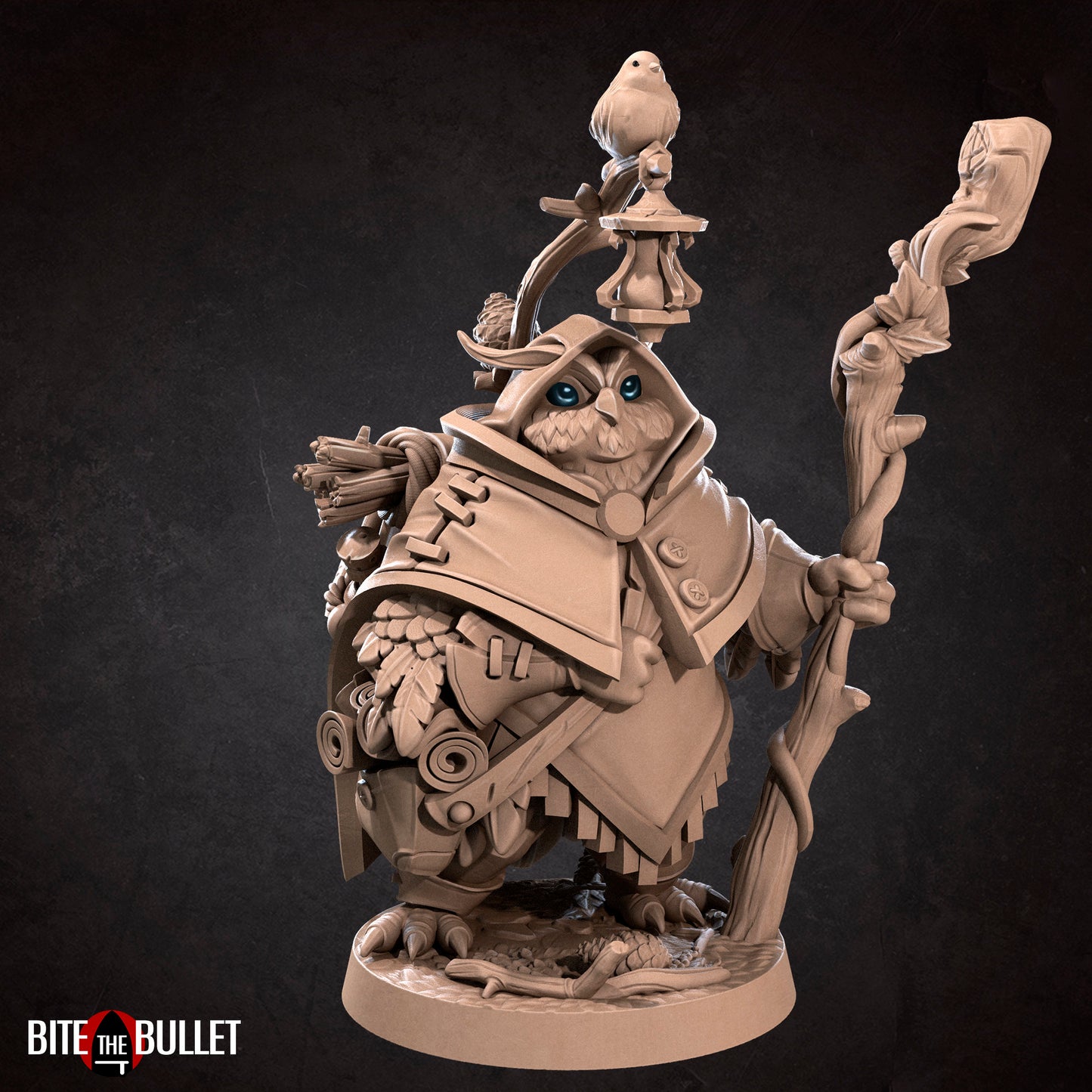 Forest Keeper Owlfolk | Bite The Bullet | Bullet Town Christmas | 35mm Scale Resin Printed Tabletop RPG Miniature Figures For DND 5E