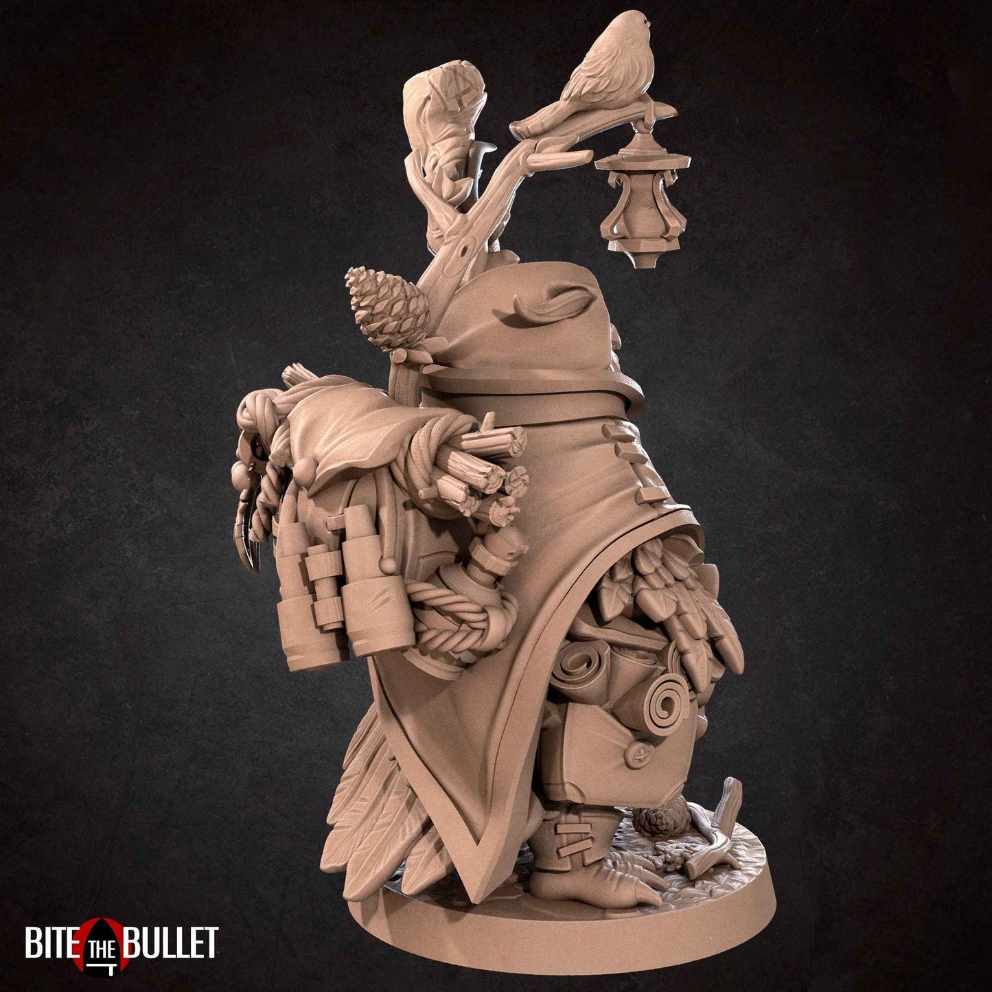 Forest Keeper Owlfolk | Bite The Bullet | Bullet Town Christmas | 35mm Scale Resin Printed Tabletop RPG Miniature Figures For DND 5E