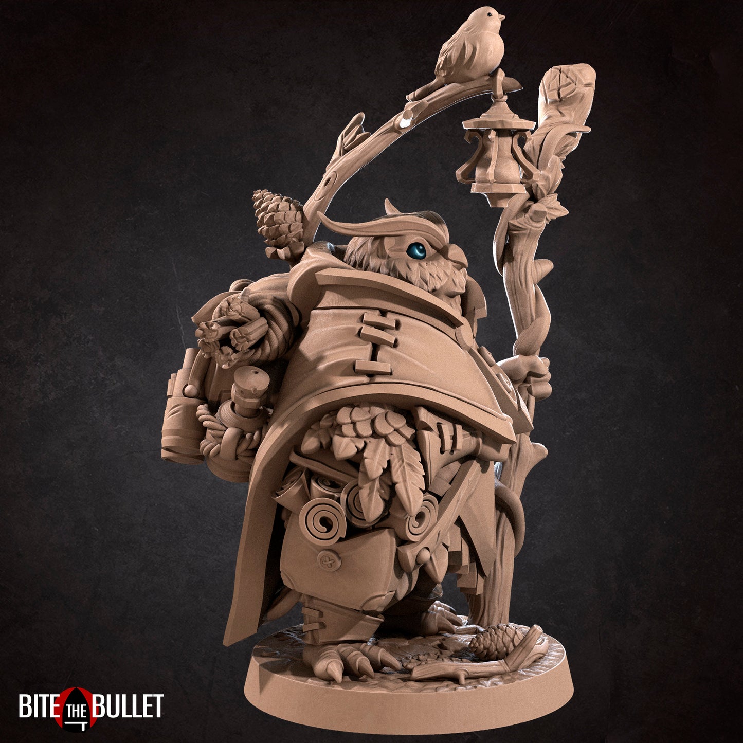 Forest Keeper Owlfolk | Bite The Bullet | Bullet Town Christmas | 35mm Scale Resin Printed Tabletop RPG Miniature Figures For DND 5E
