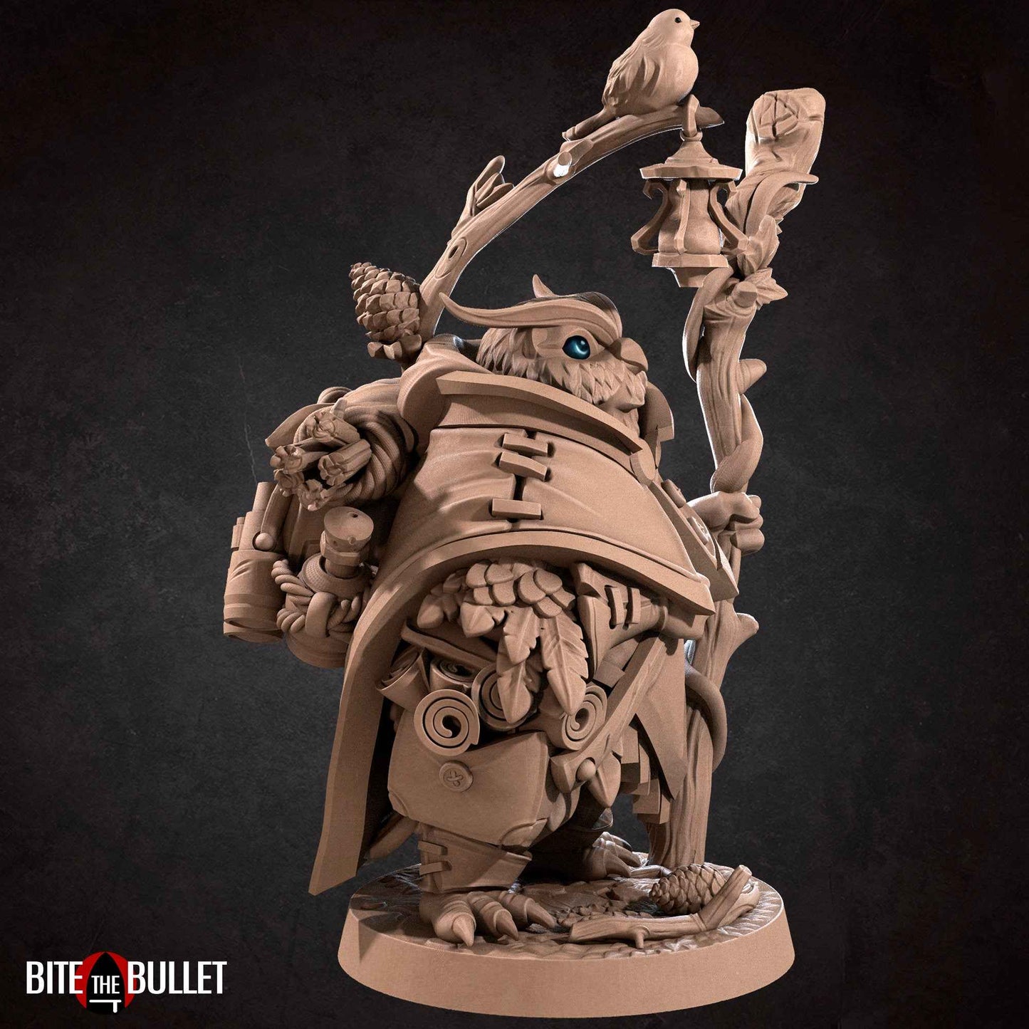 Forest Keeper Owlfolk | Bite The Bullet | Bullet Town Christmas | 35mm Scale Resin Printed Tabletop RPG Miniature Figures For DND 5E